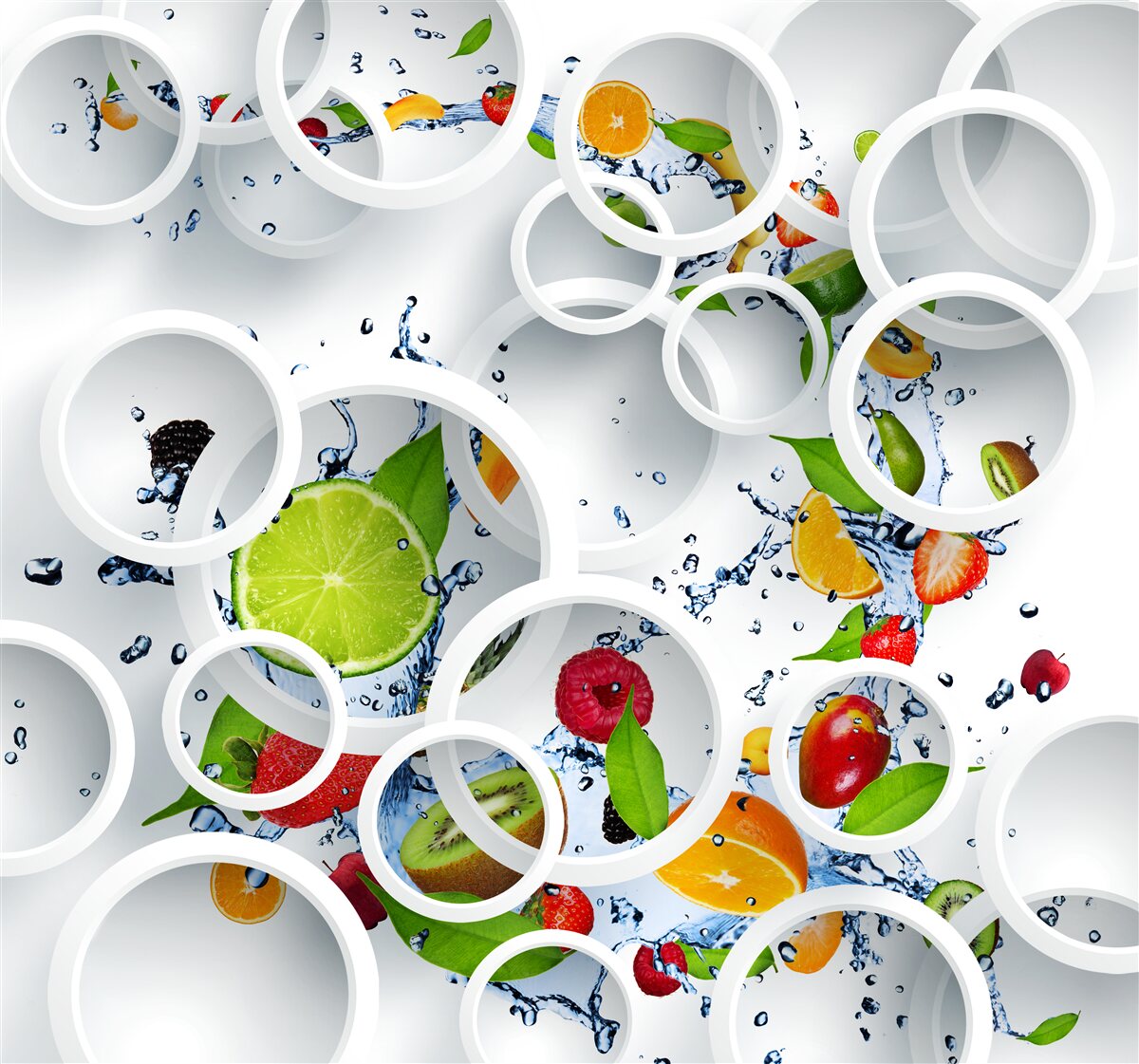 Fototapet joc de fructe