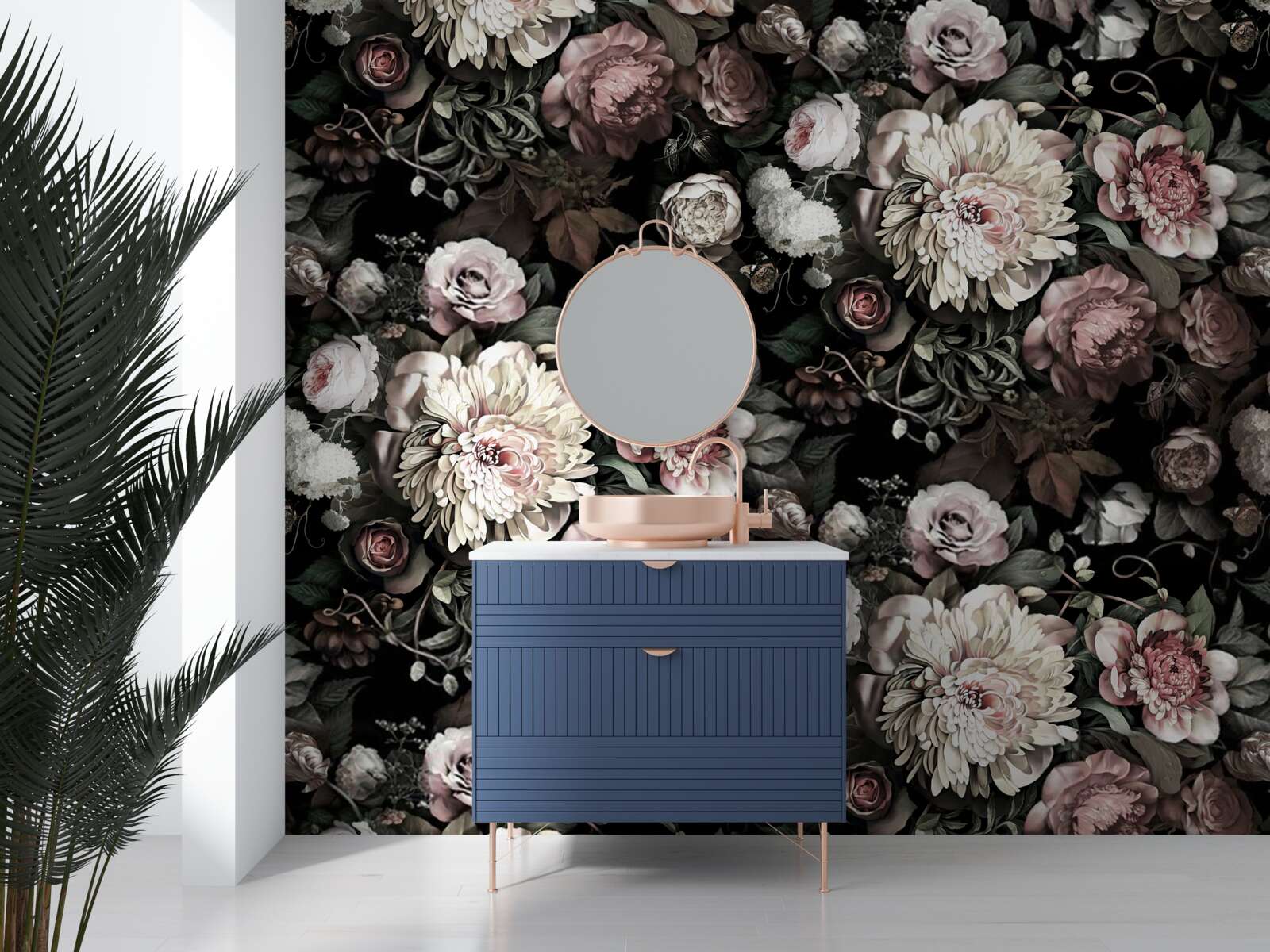 Fototapet compoziție de tonuri florale ușoare