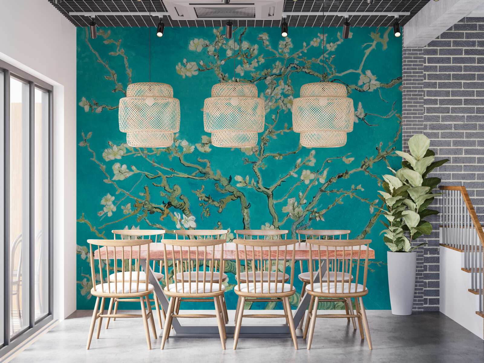 Fototapet ramuri de migdale înflorite