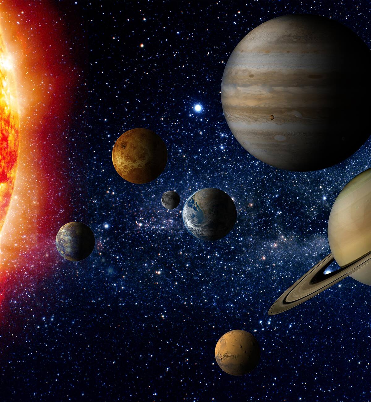 Fototapet mișcarea procesională a planetelor în jurul Soarelui