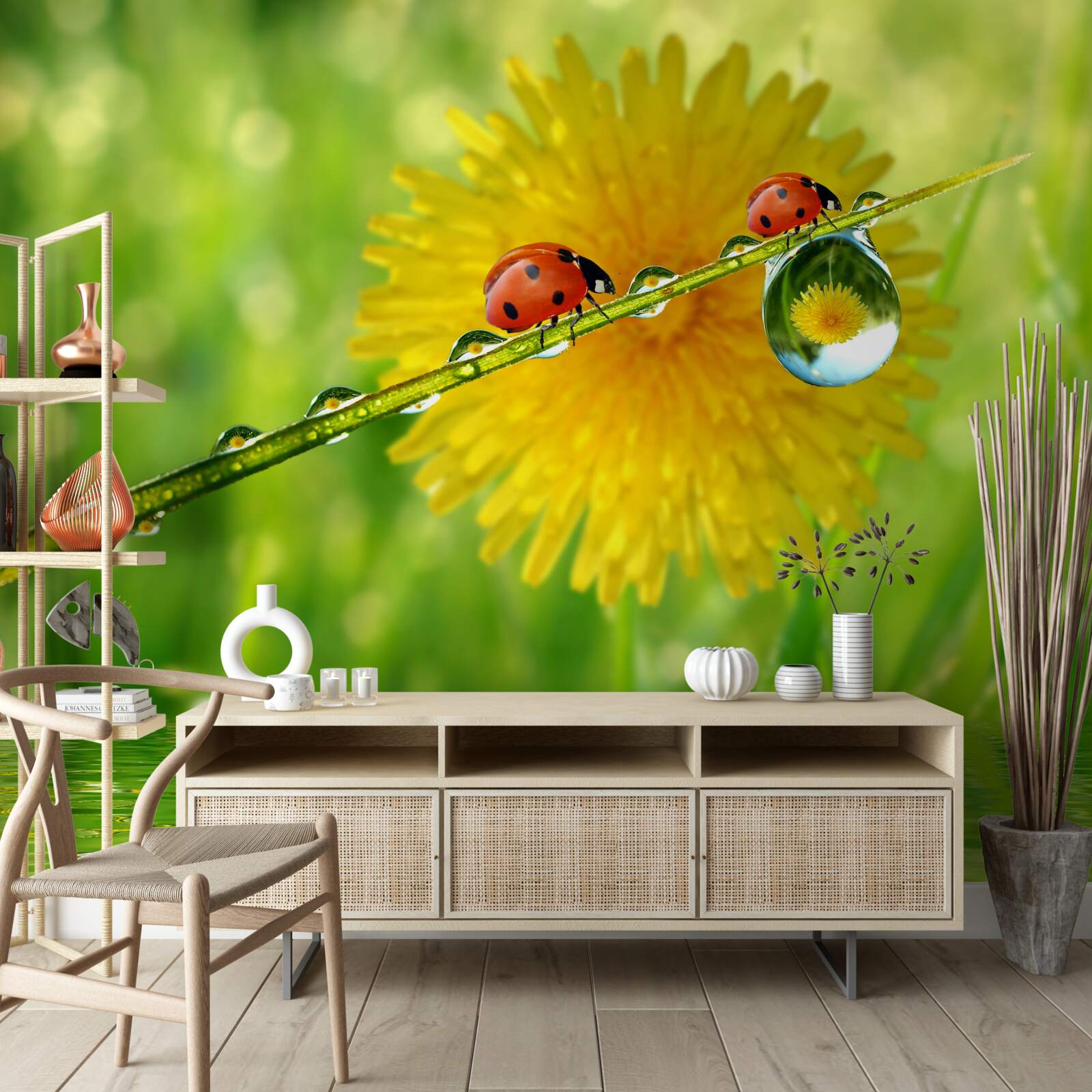 Fototapet Buburuzele după o furtună torențială