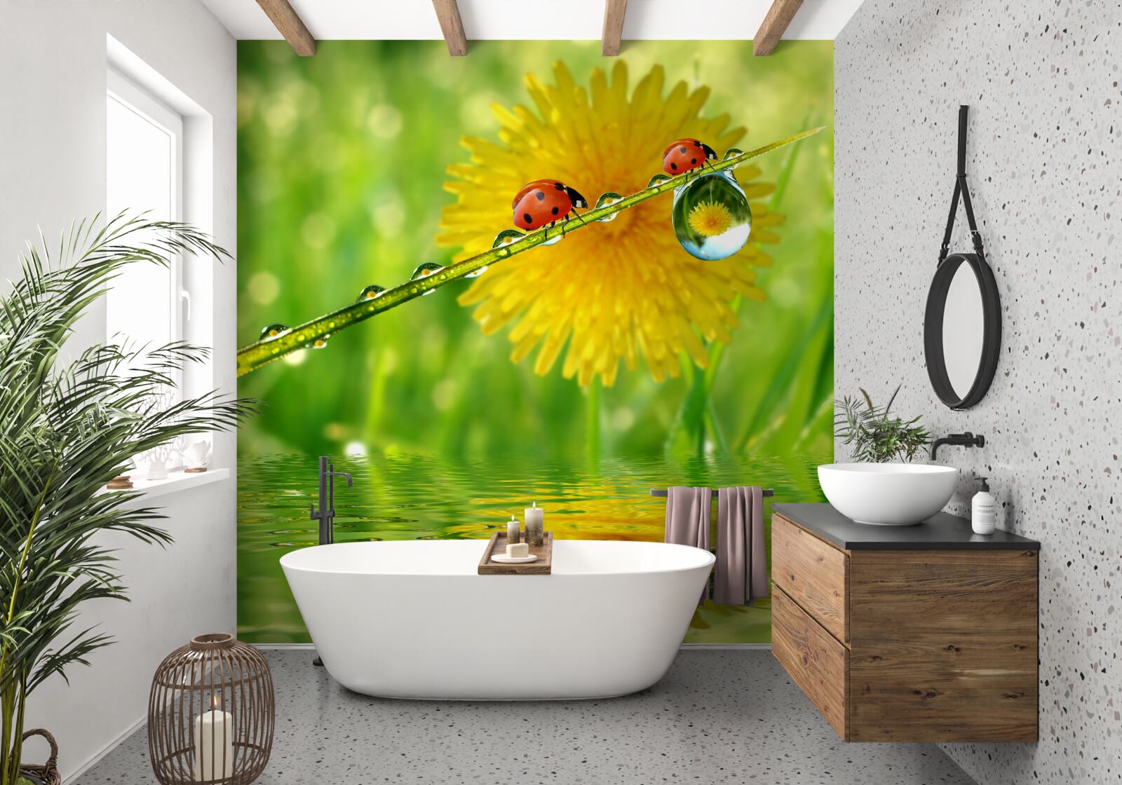 Fototapet Buburuzele după o furtună torențială