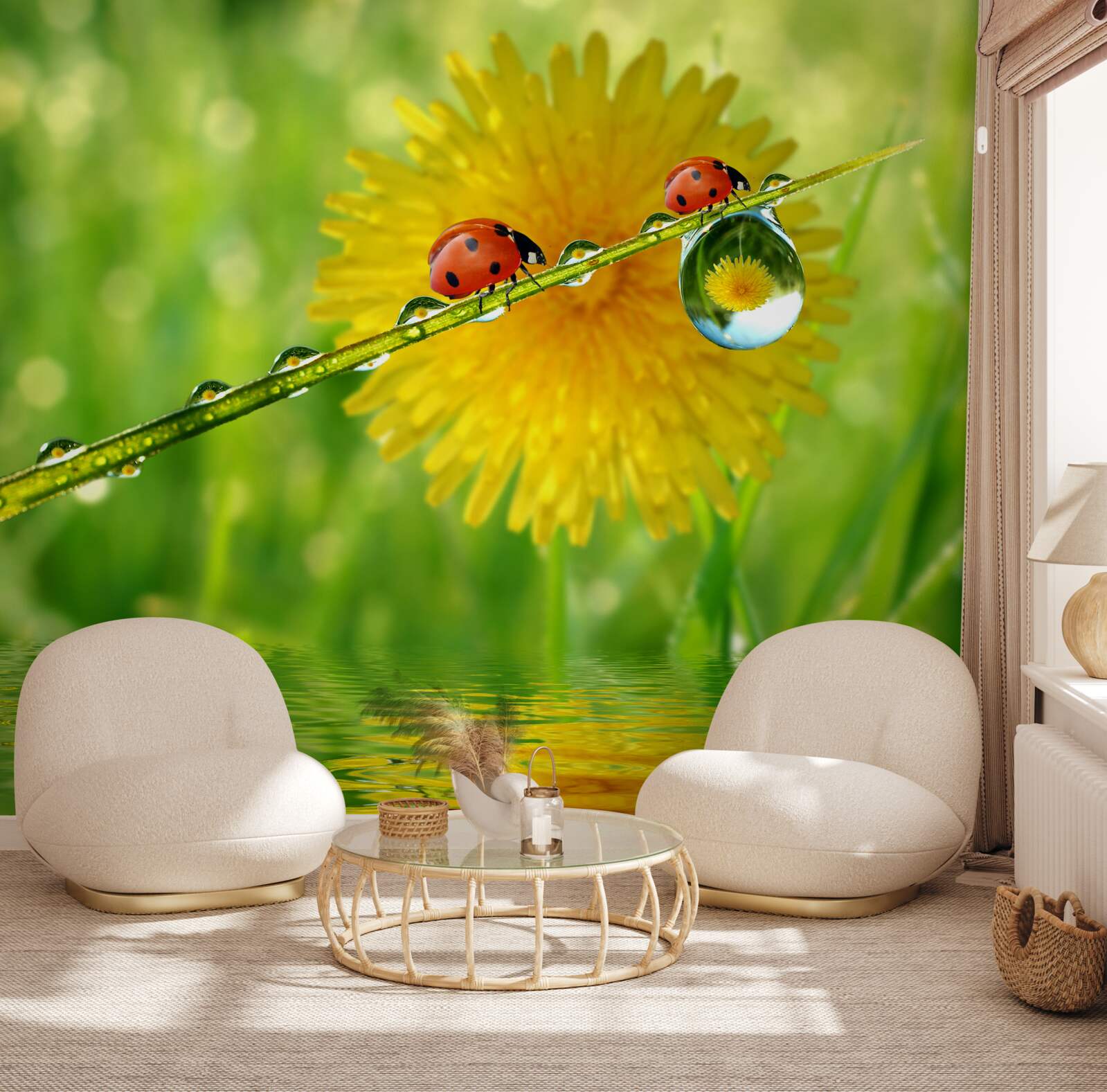 Fototapet Buburuzele după o furtună torențială