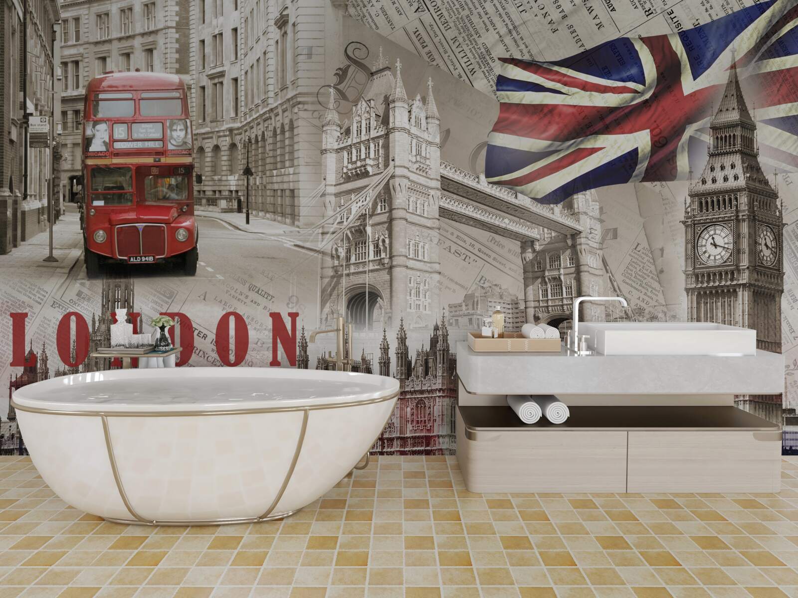 Fototapet principalele simboluri ale Londrei