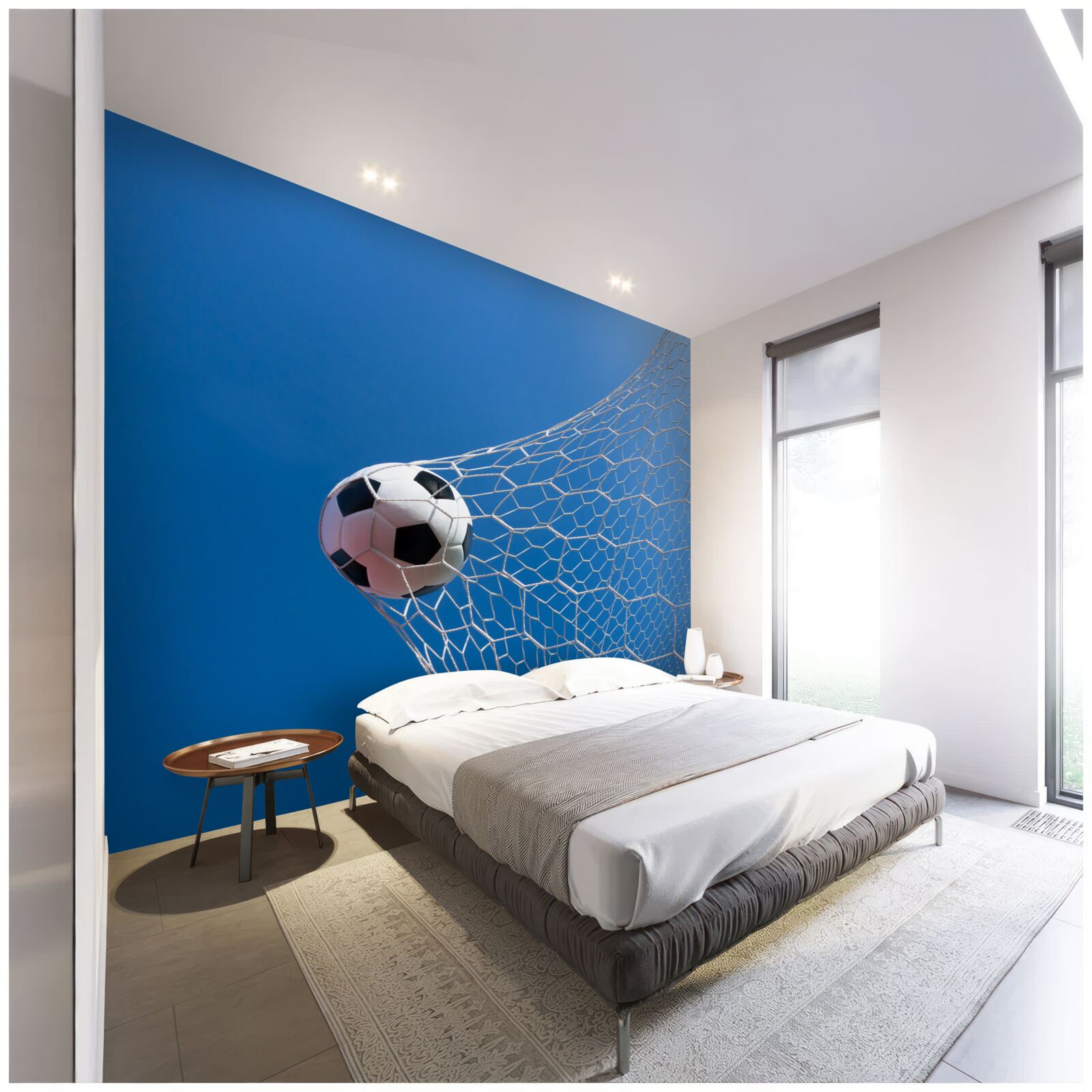 Fototapet mingea a aterizat în poartă