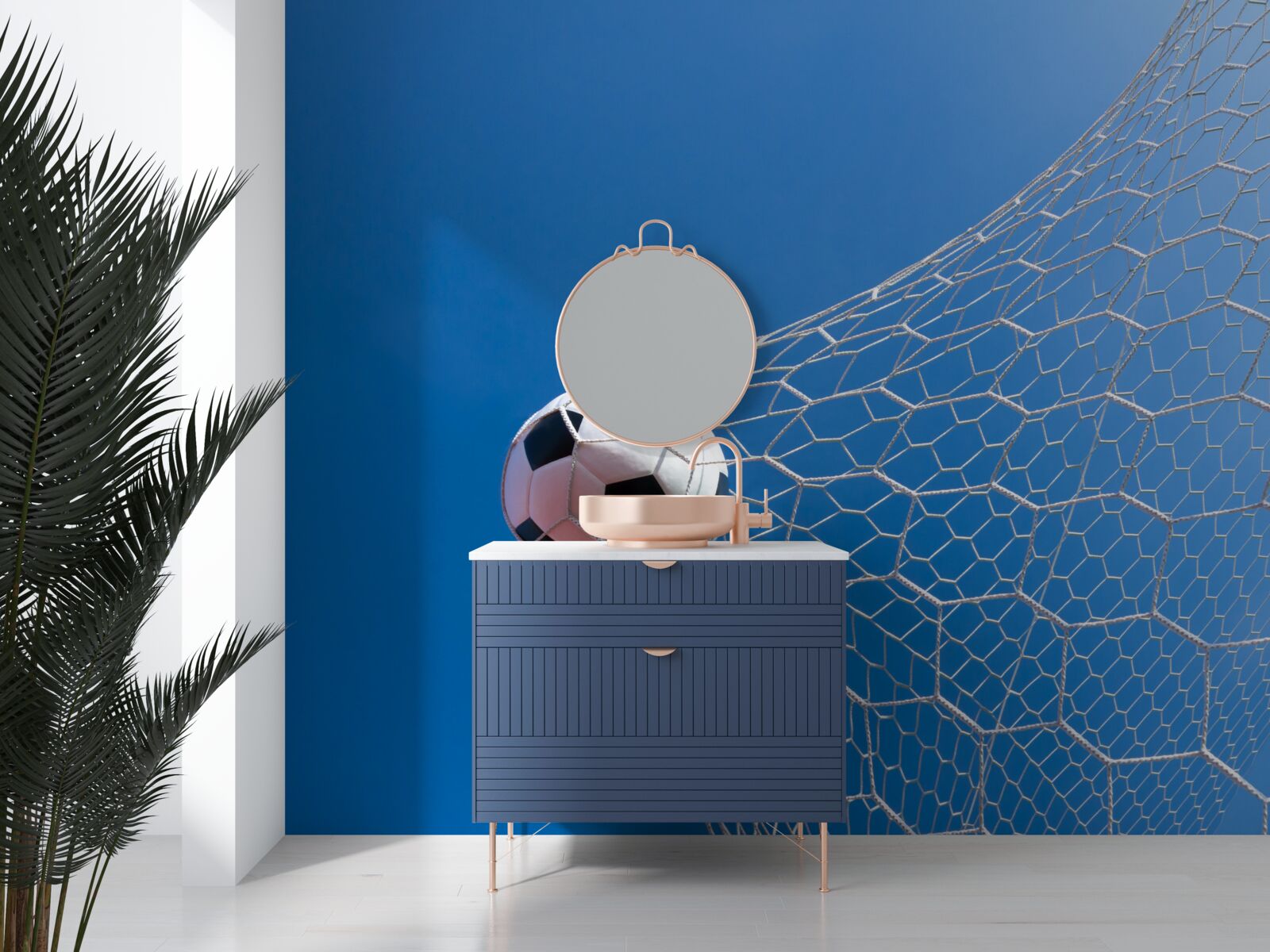 Fototapet mingea a aterizat în poartă