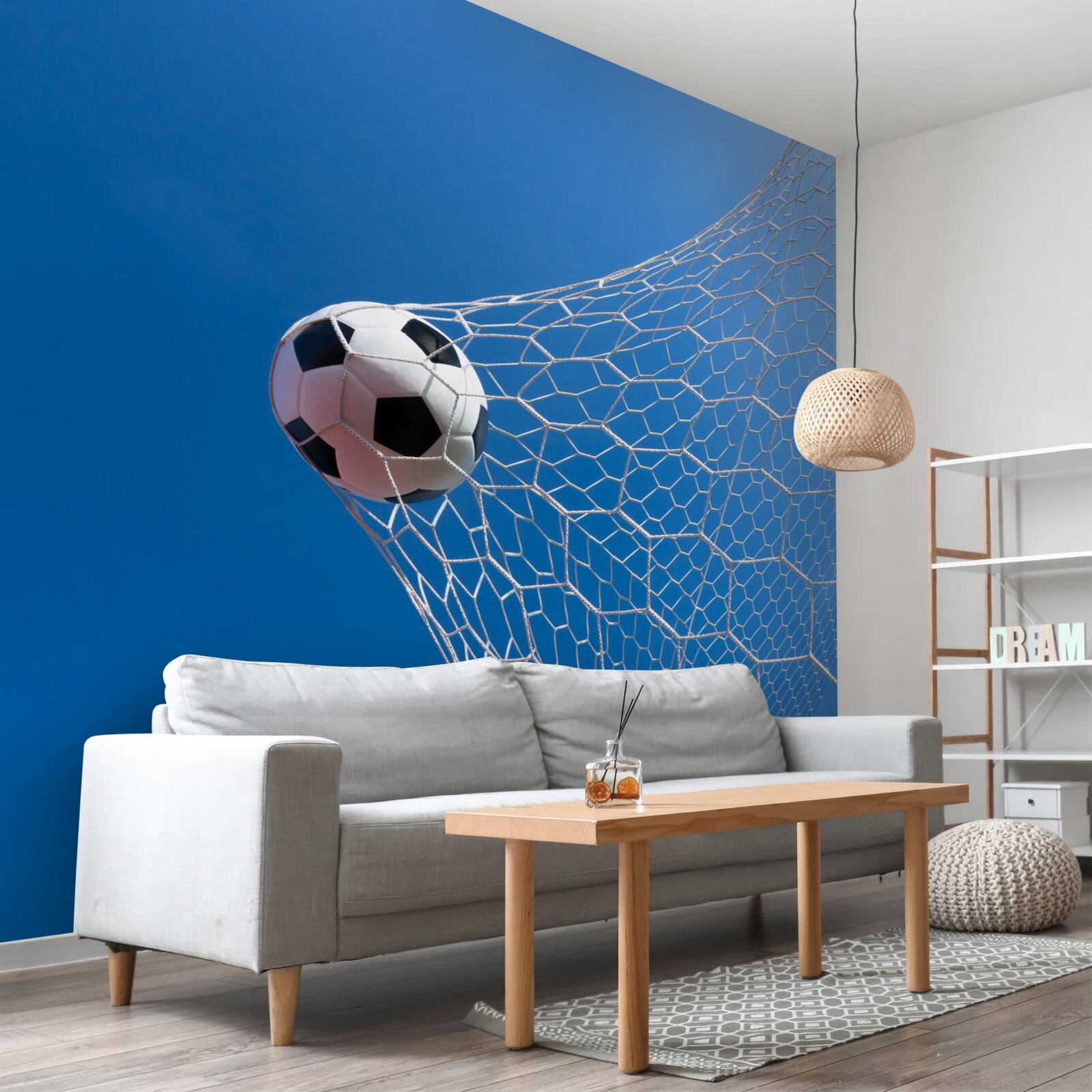 Fototapet mingea a aterizat în poartă