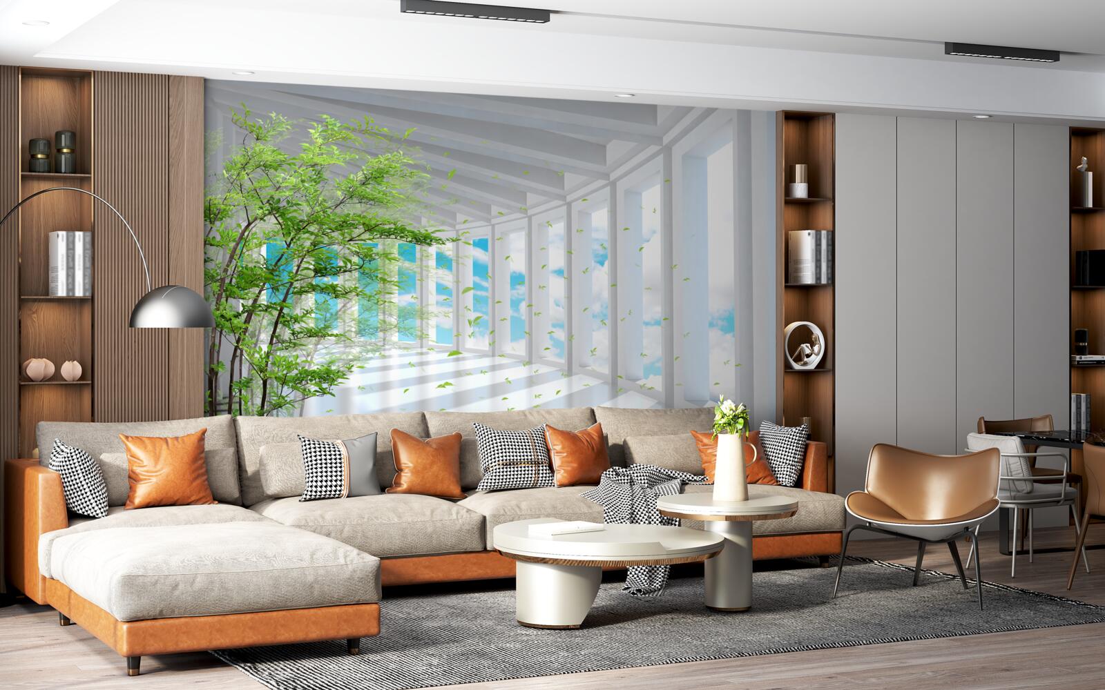 Fototapet terasă uluitoare luminată de soare