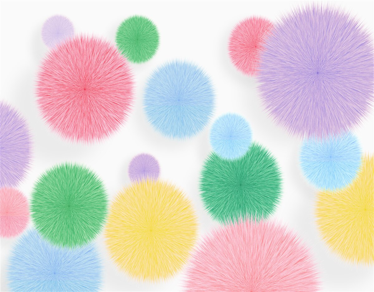 Fototapet cercuri colorate pe un fundal deschis