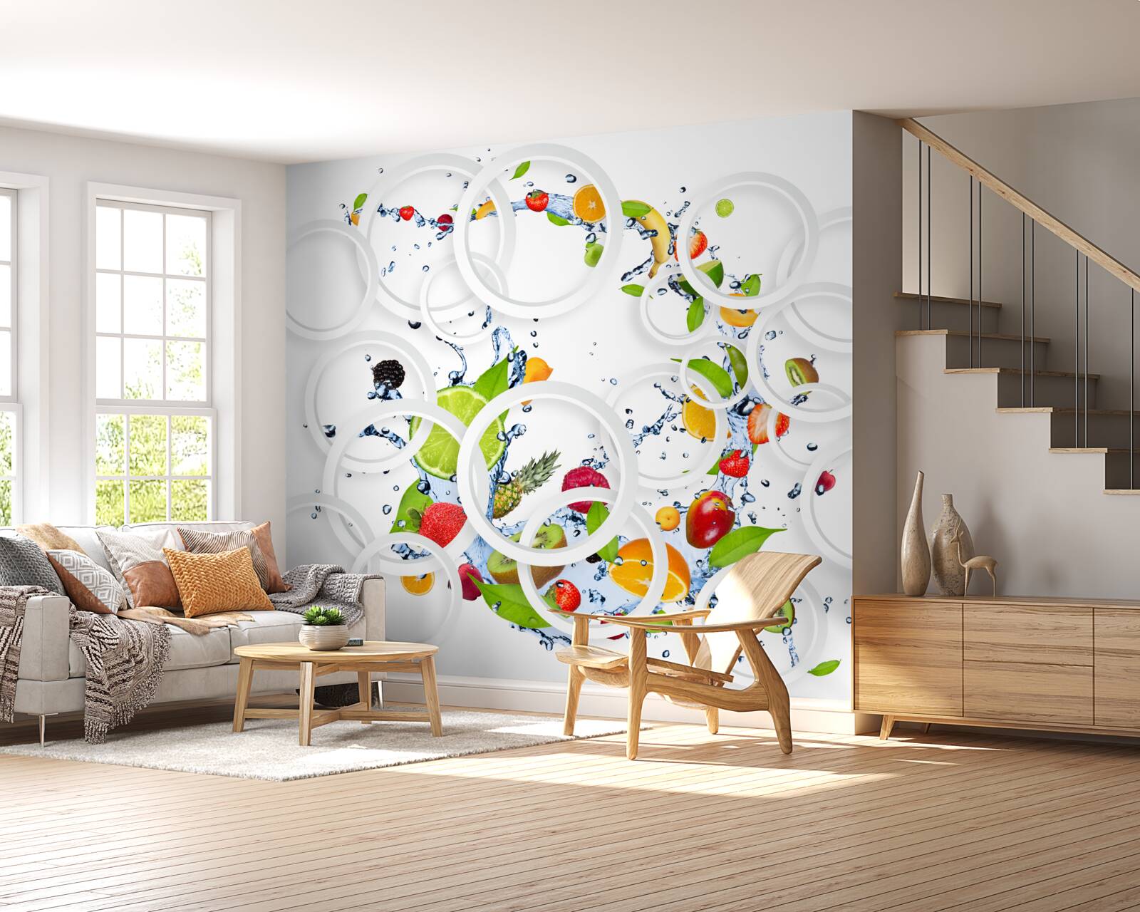 Fototapet fructele și boabele sunt saturate cu umiditate