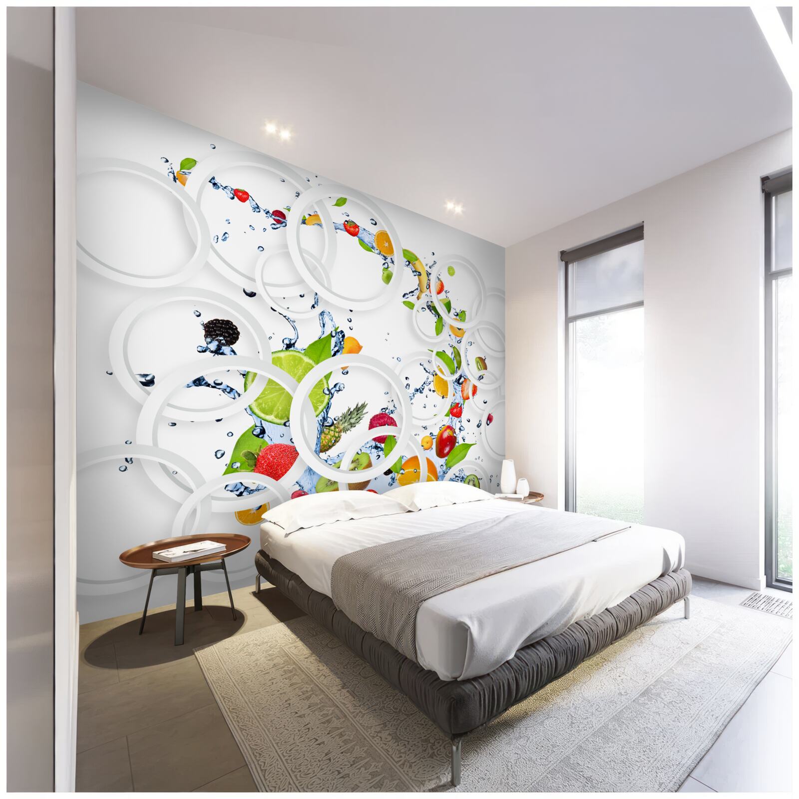 Fototapet fructele și boabele sunt saturate cu umiditate