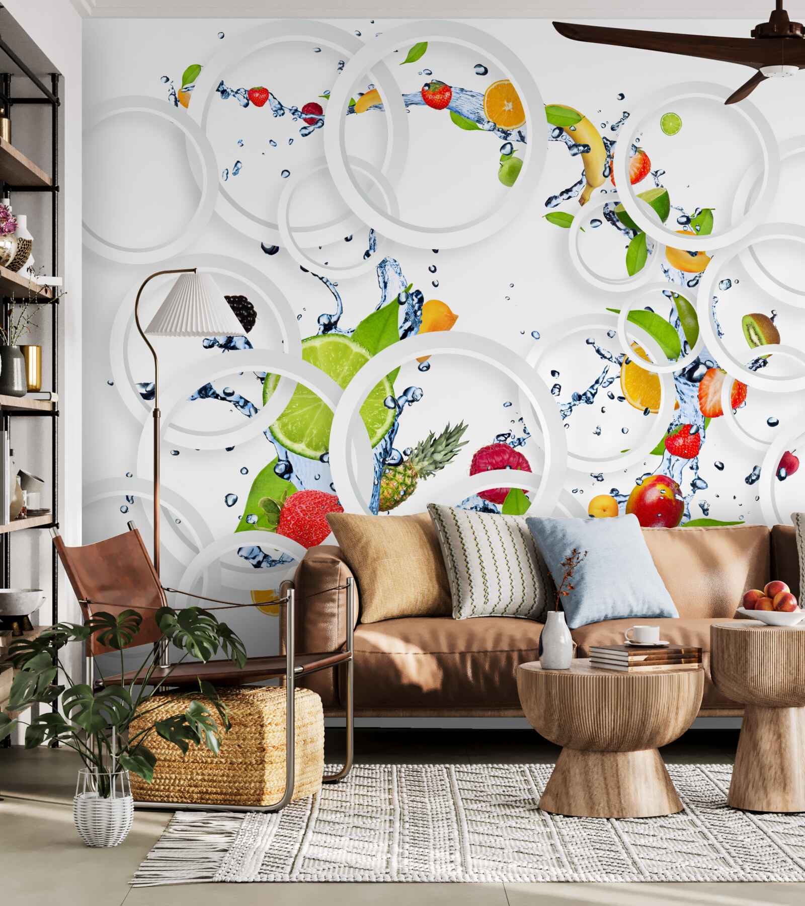 Fototapet fructele și boabele sunt saturate cu umiditate