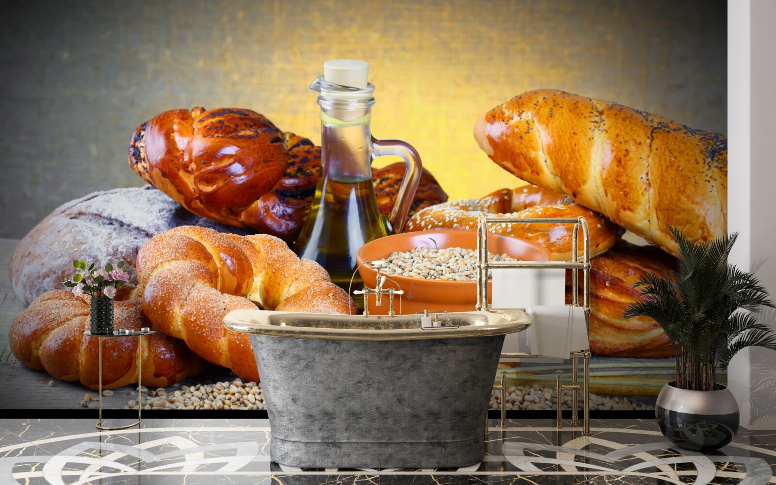 Fototapet produse de patiserie care tentează cu o aromă plăcută