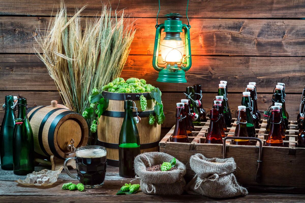Fototapet materii prime pentru producția de bere