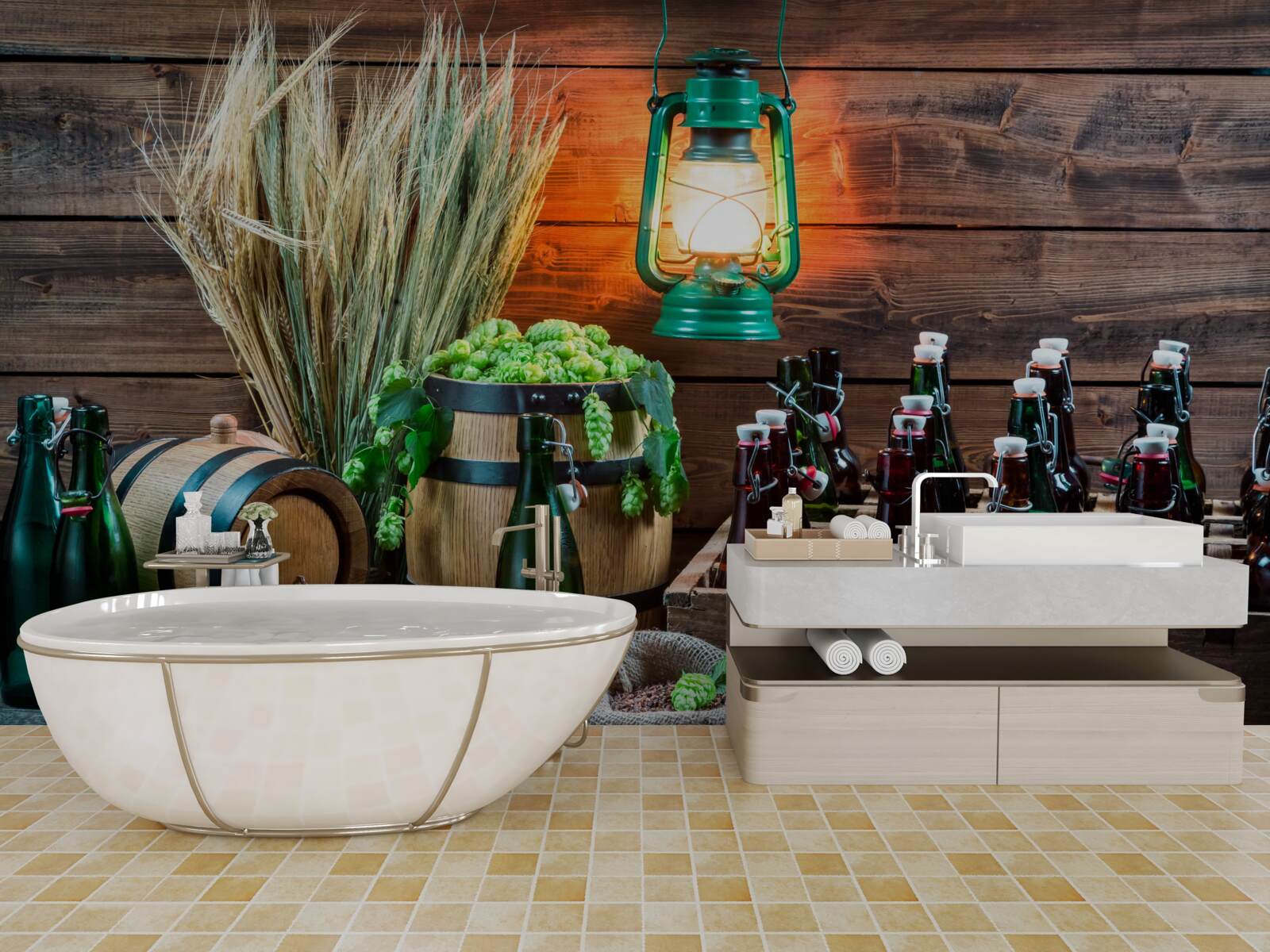 Fototapet materii prime pentru producția de bere