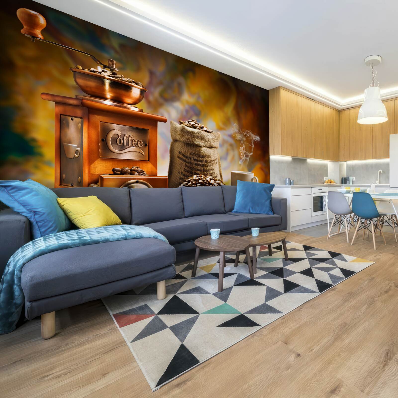 Fototapet procedura de preparare a băuturilor pe bază de cafea