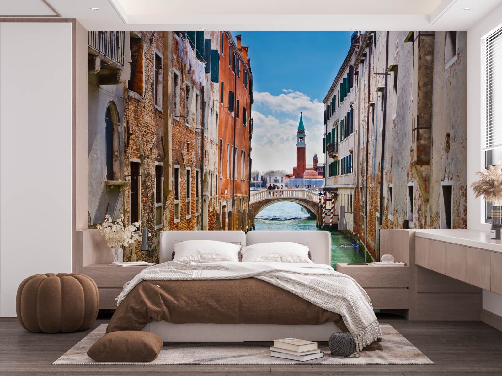 Fototapet vedere a castelului venețian dinspre canal