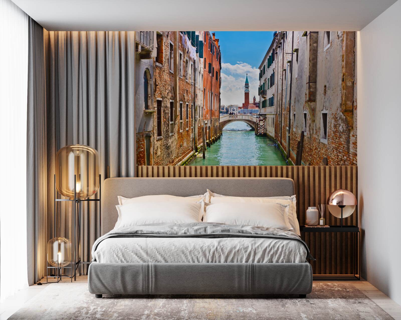 Fototapet vedere a castelului venețian dinspre canal