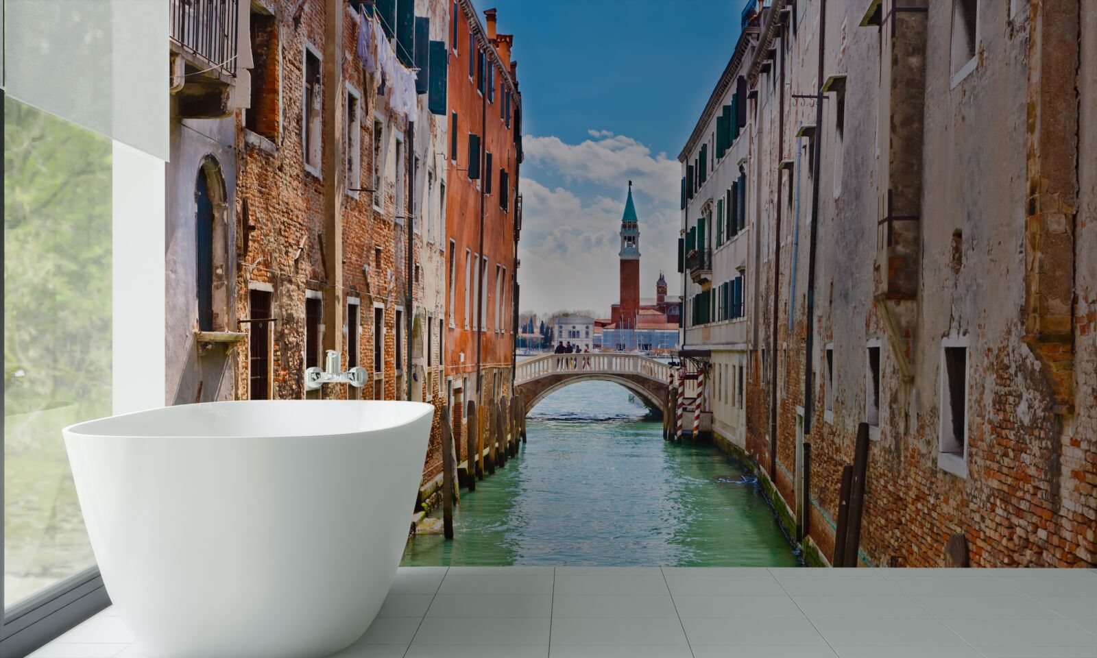 Fototapet vedere a castelului venețian dinspre canal