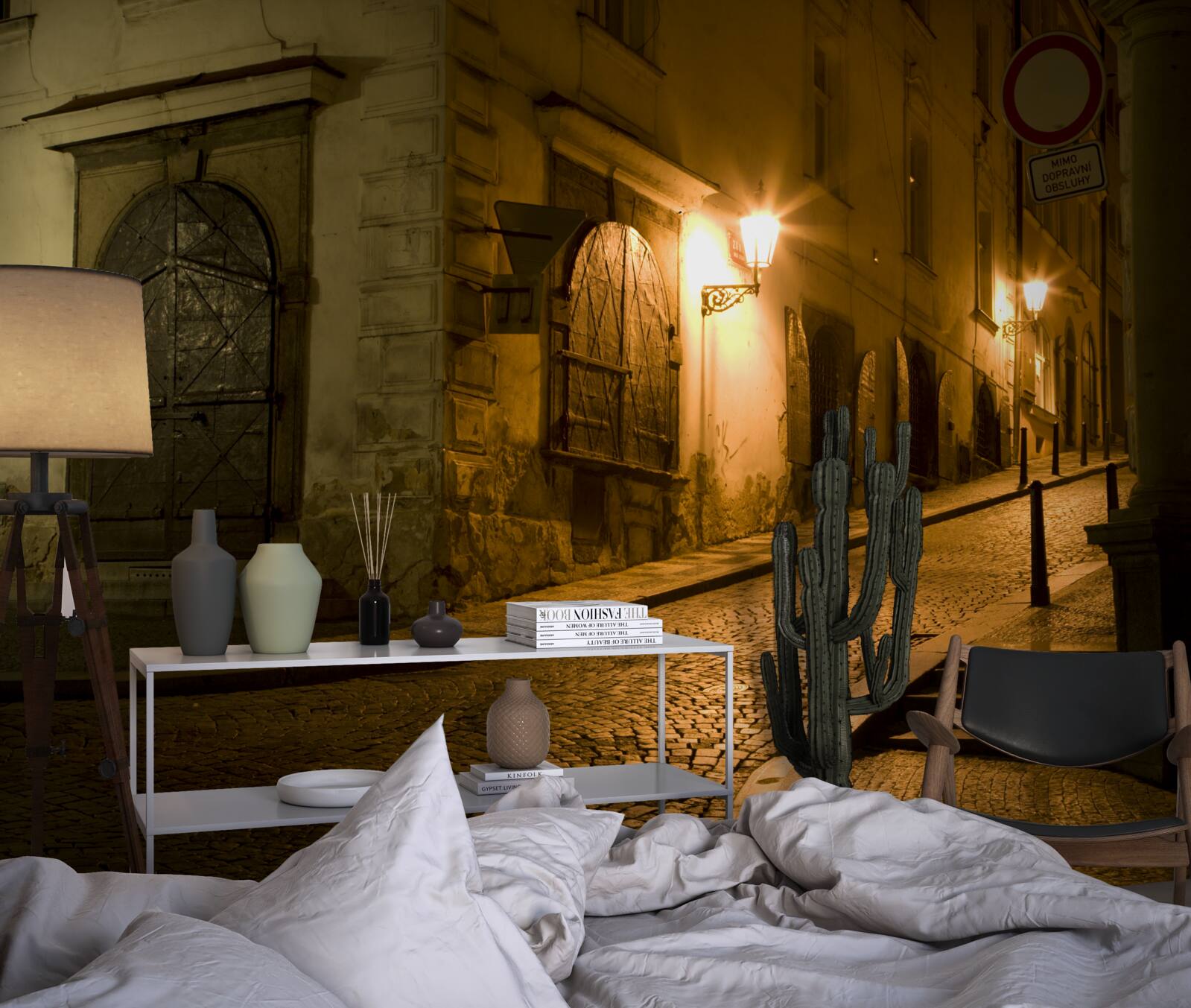 Fototapet vechiul praga sub acoperirea întunericului