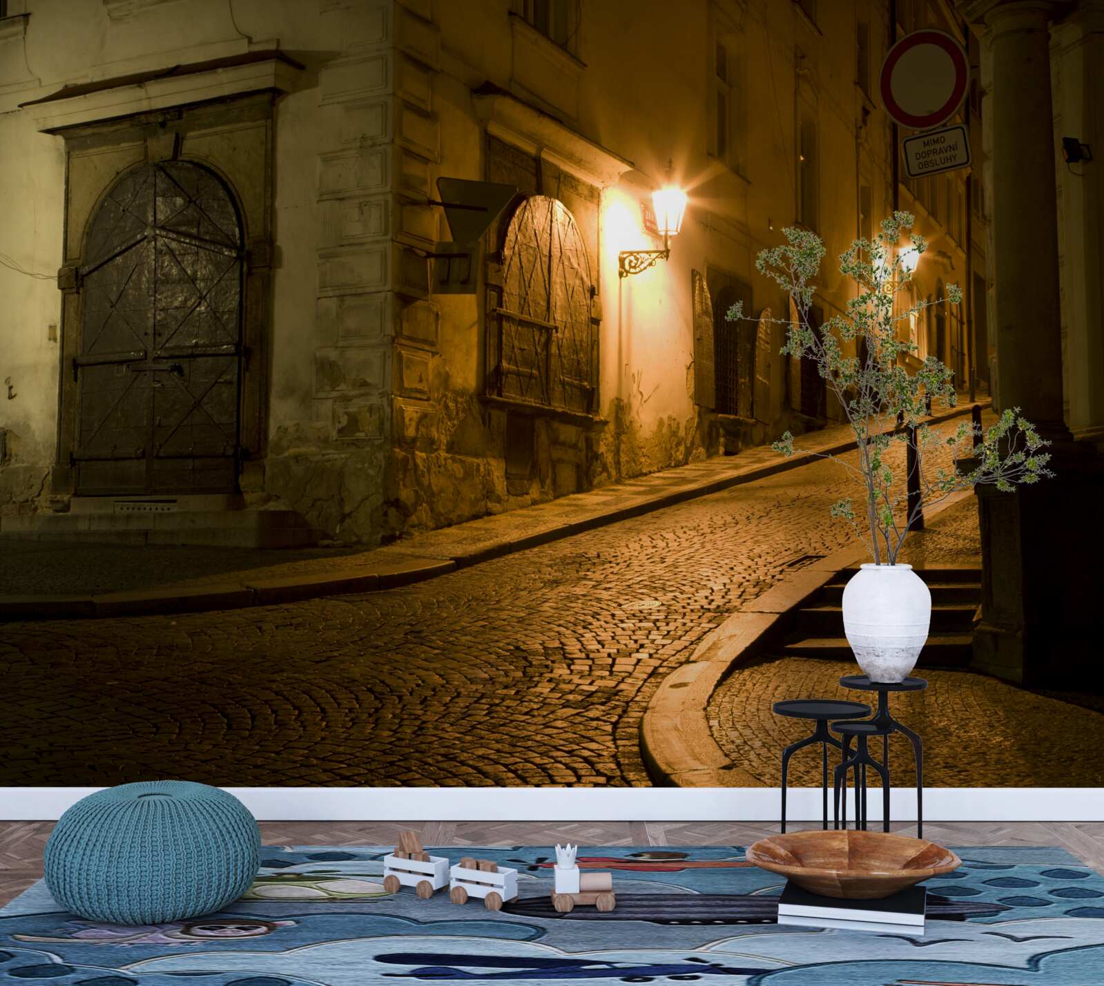 Fototapet vechiul praga sub acoperirea întunericului