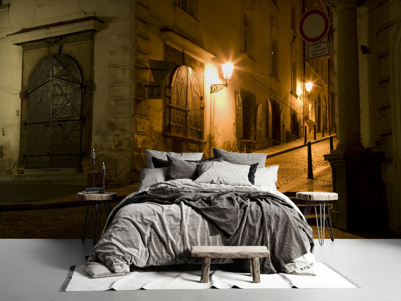 Fototapet vechiul praga sub acoperirea întunericului