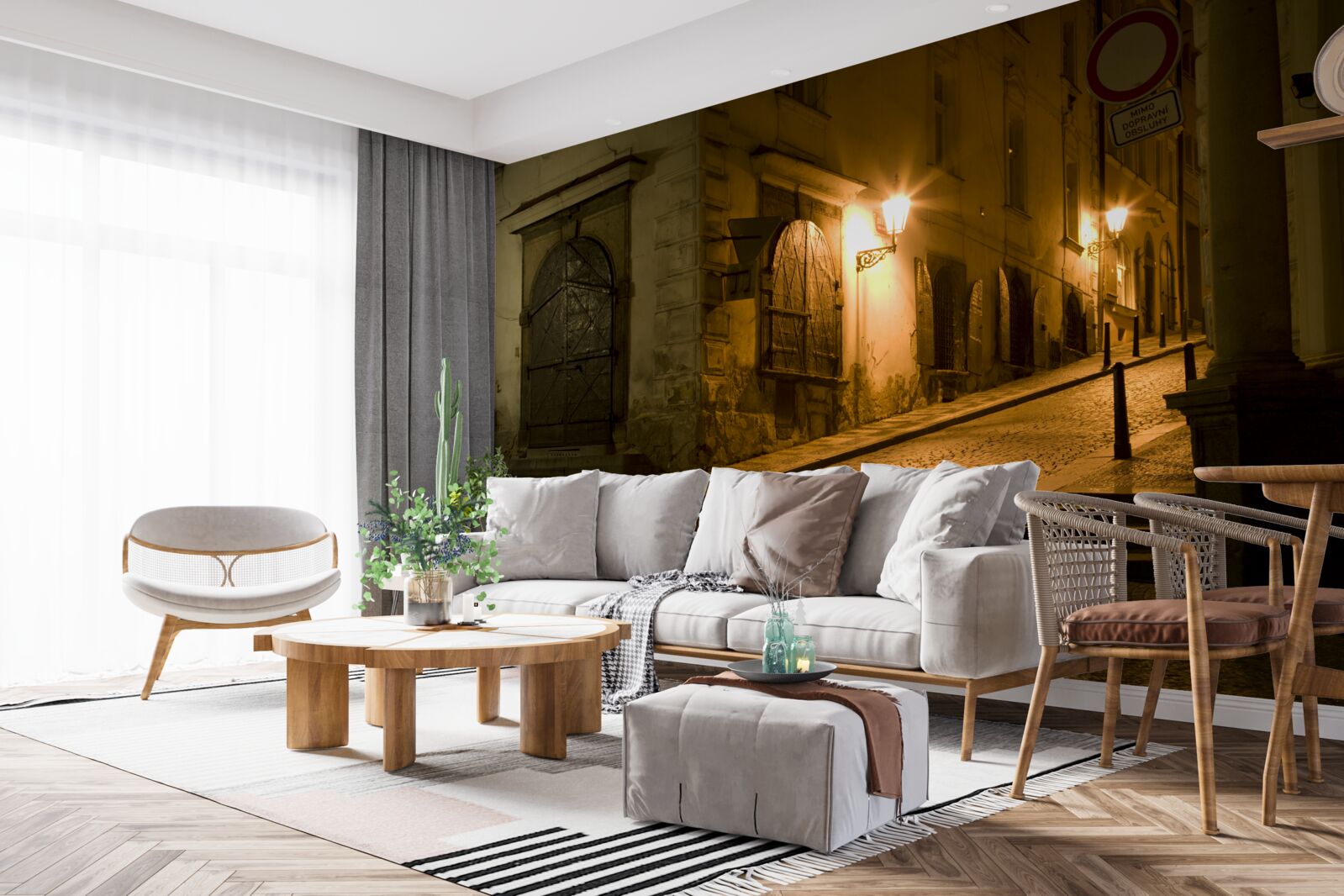 Fototapet vechiul praga sub acoperirea întunericului