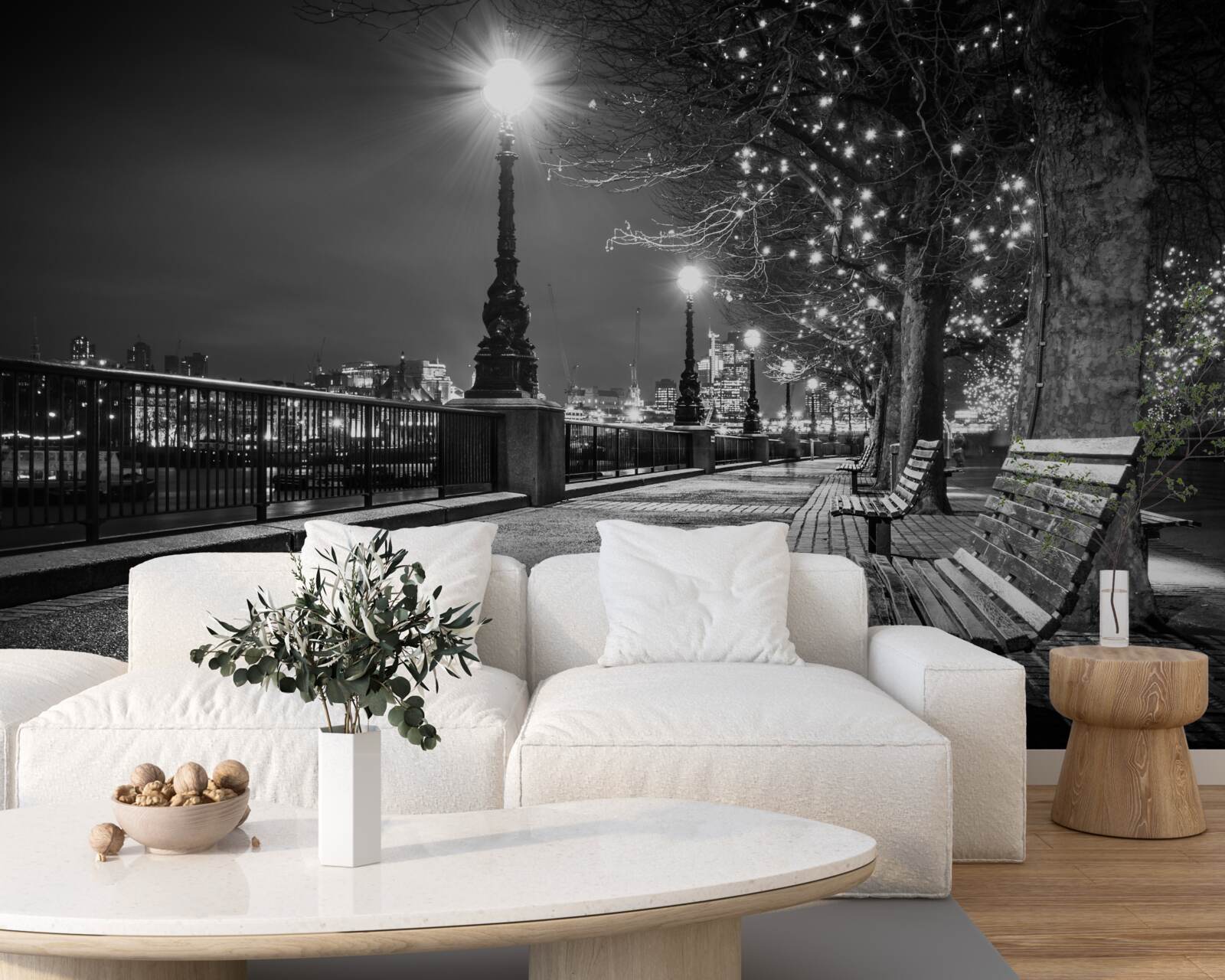 Fototapet terasamentul în alb și negru este gol