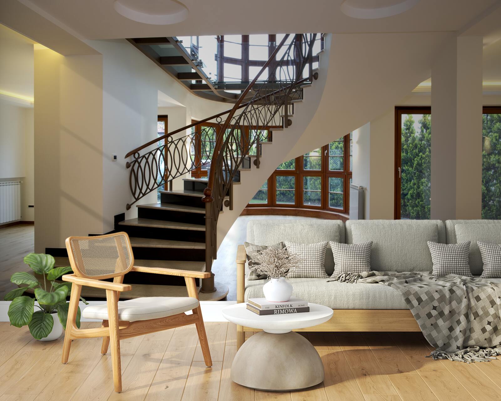 Fototapet hol cu scări formale