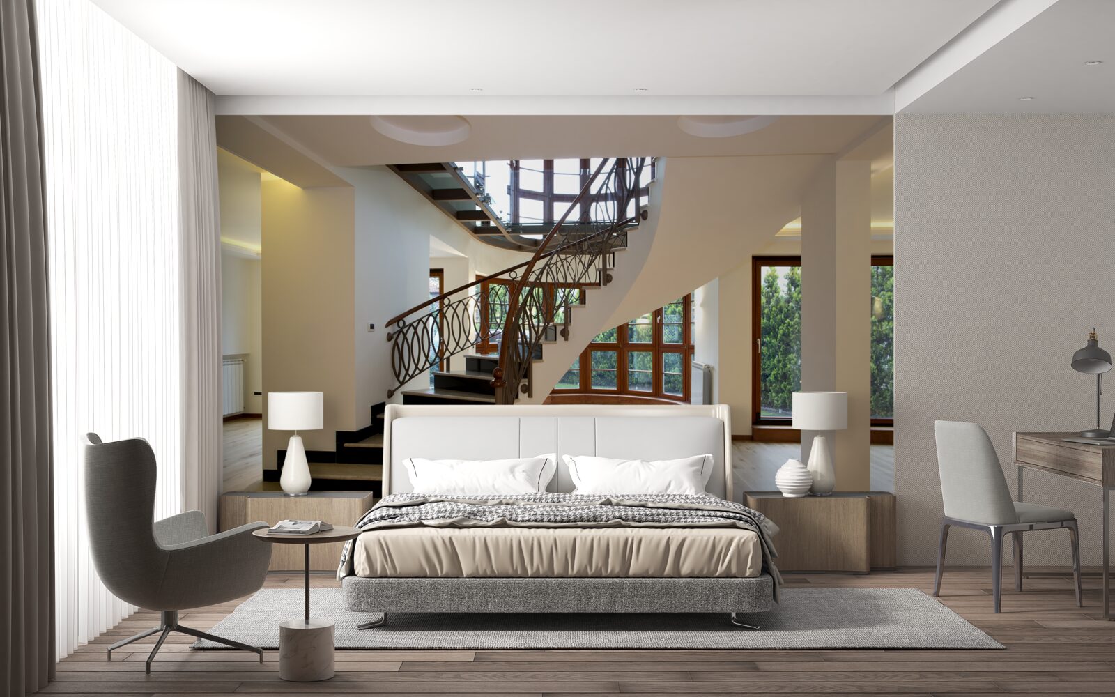 Fototapet hol cu scări formale