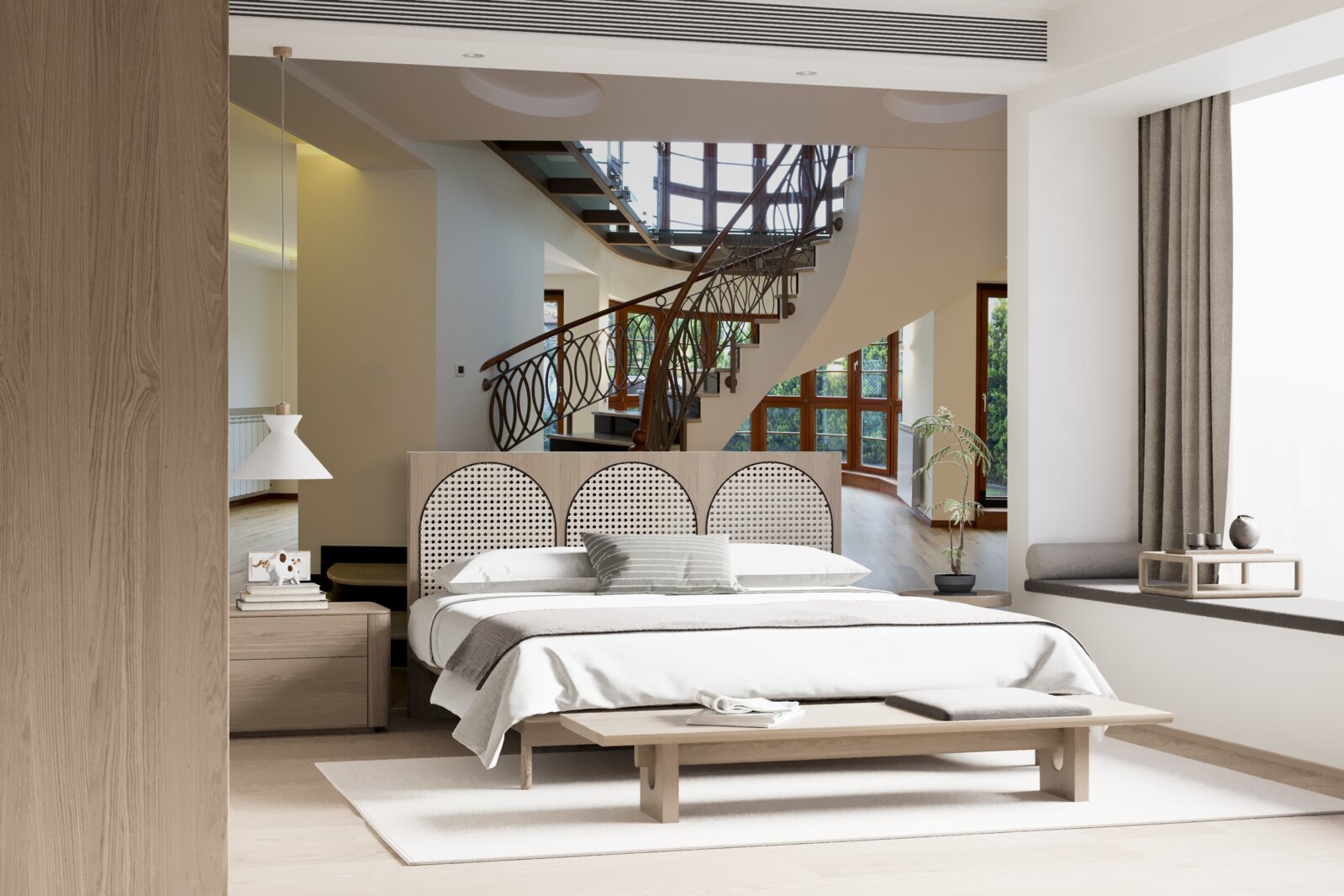 Fototapet hol cu scări formale