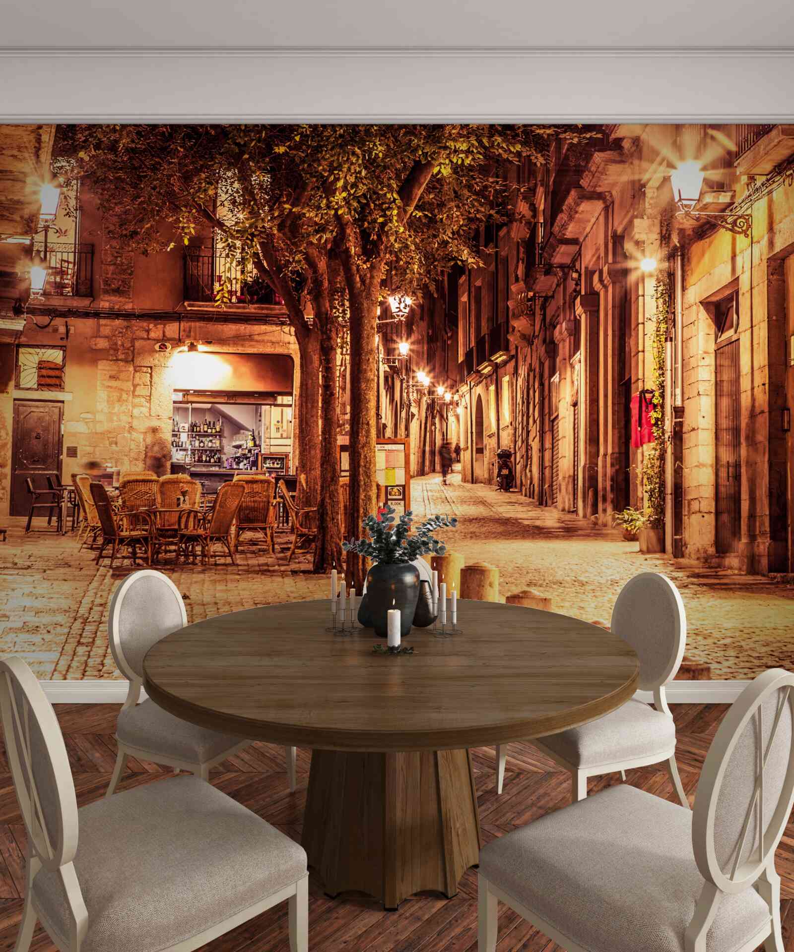 Fototapet stradă de seară din orașul antic