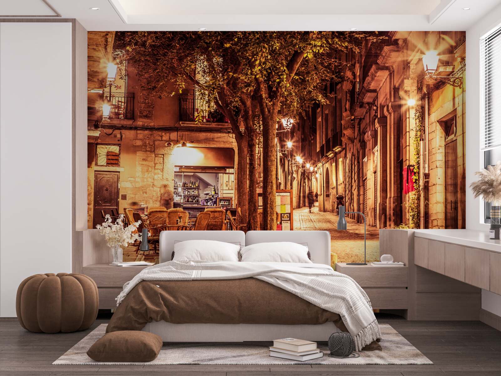 Fototapet stradă de seară din orașul antic