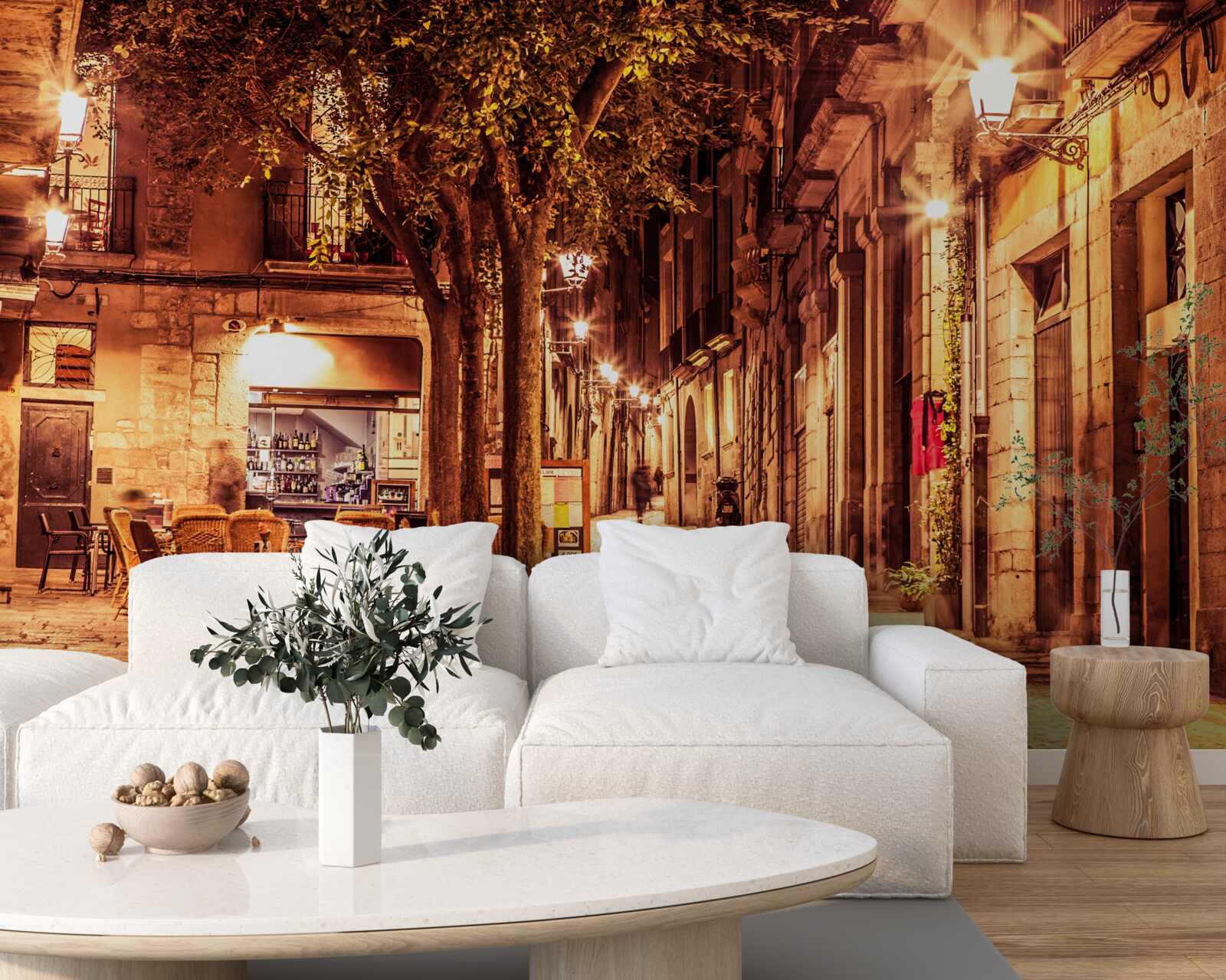 Fototapet stradă de seară din orașul antic