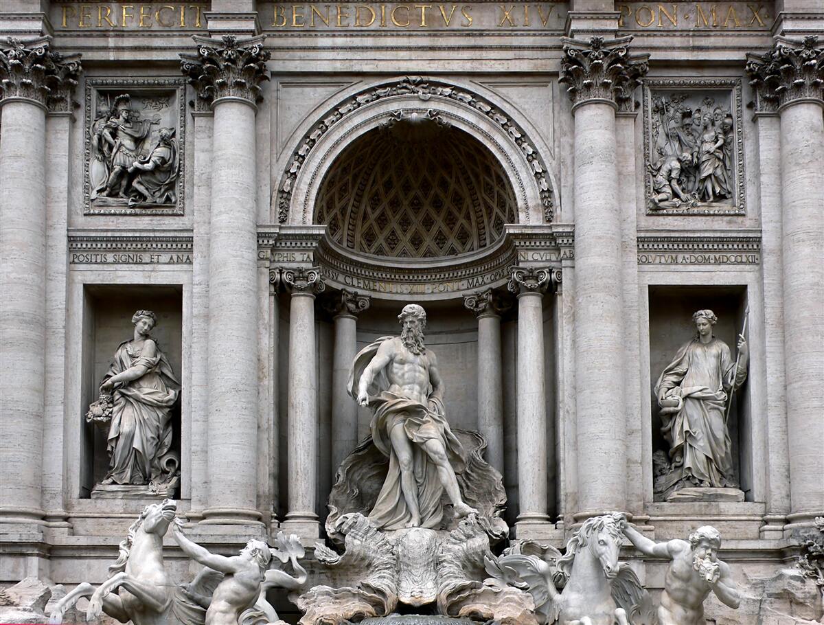 Fototapet statui fântână treves