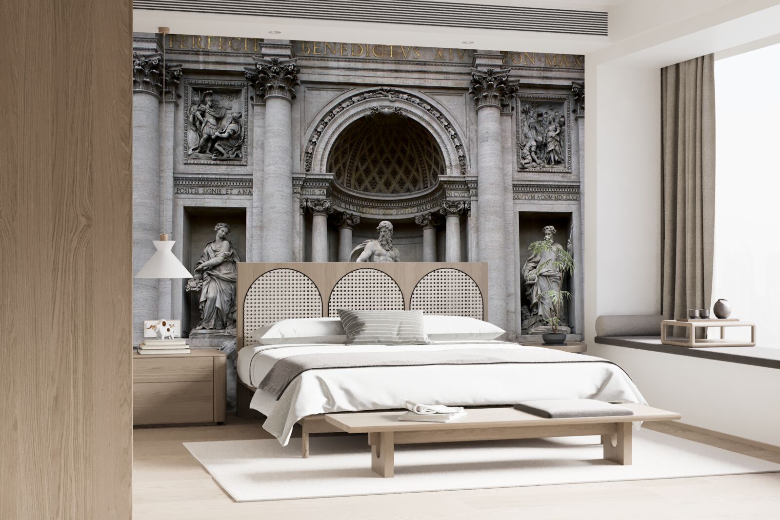 Fototapet statui fântână treves