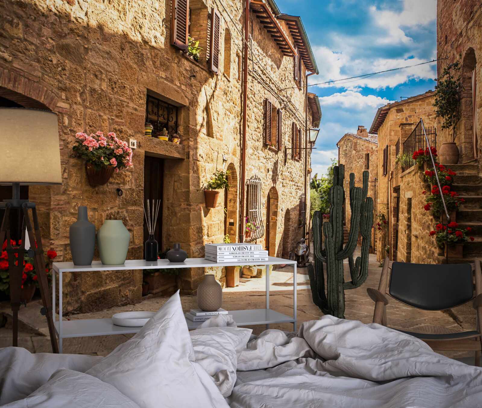 Fototapet stradă toscană într-o zi senină de vară