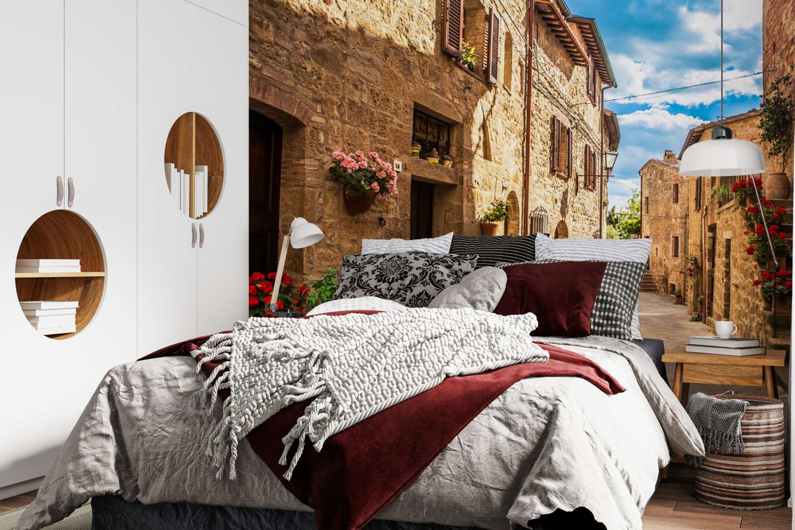 Fototapet stradă toscană într-o zi senină de vară