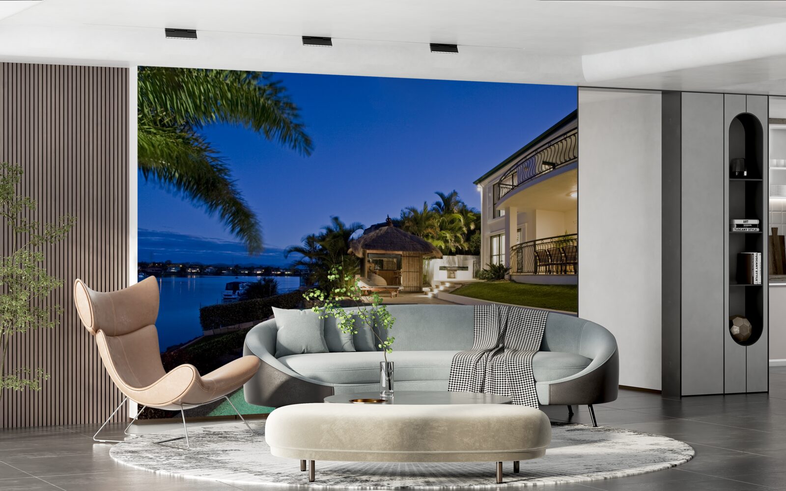 Fototapet piscină de lux lângă sit