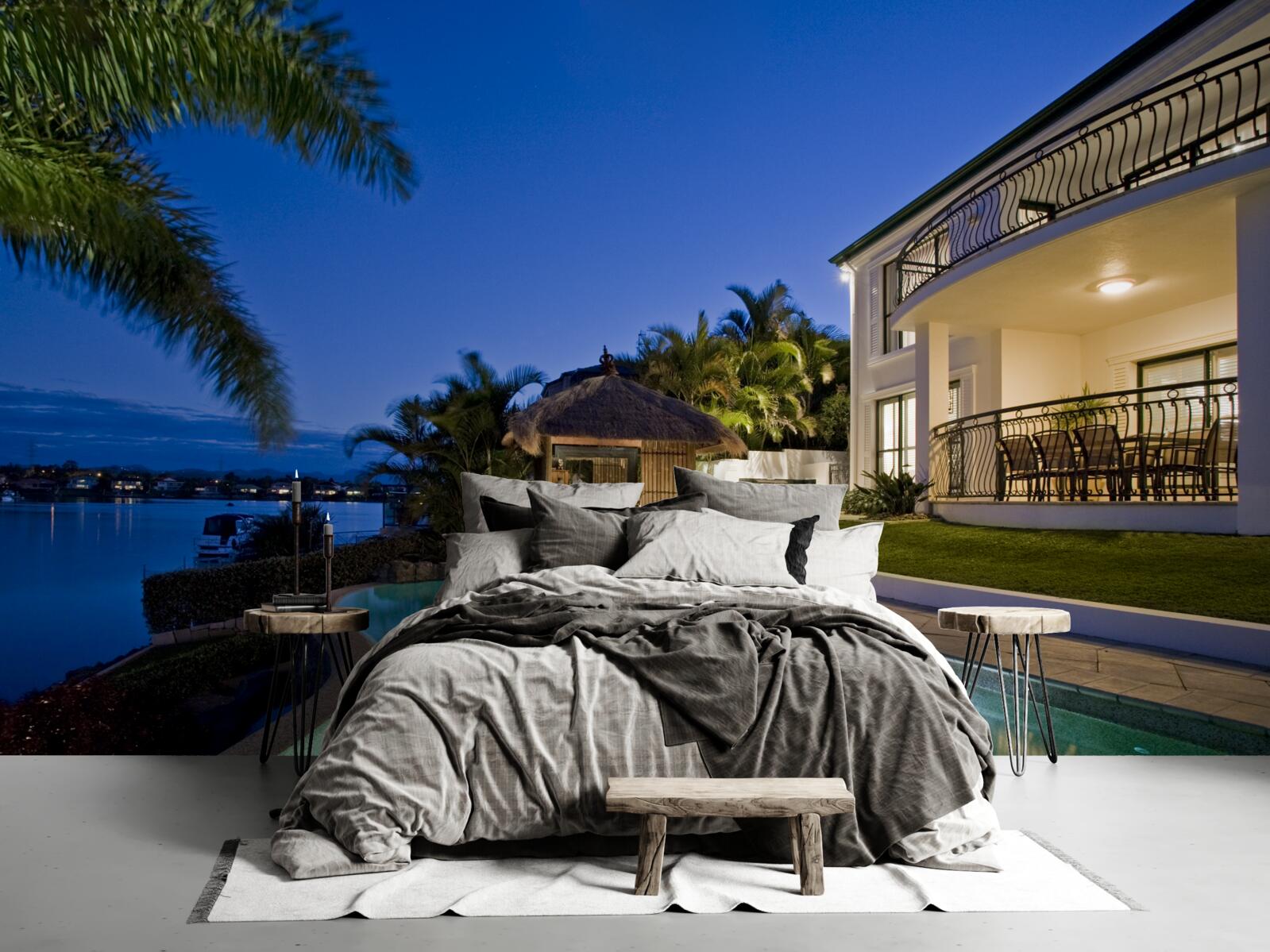 Fototapet piscină de lux lângă sit