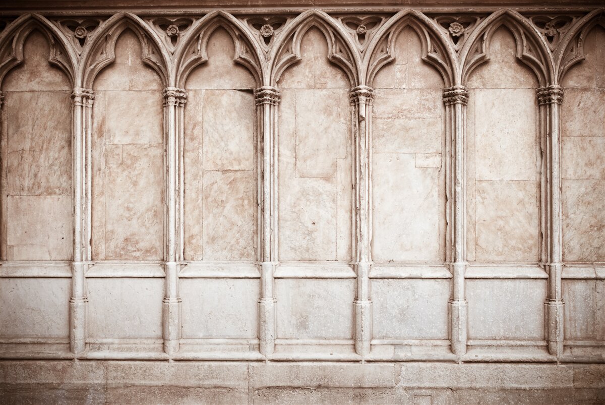 Fototapet arce de piatră în stil gotic