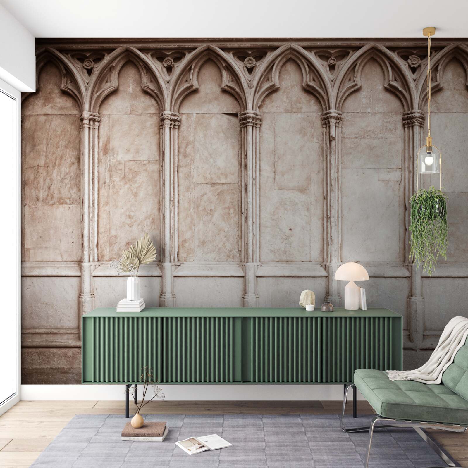 Fototapet arce de piatră în stil gotic