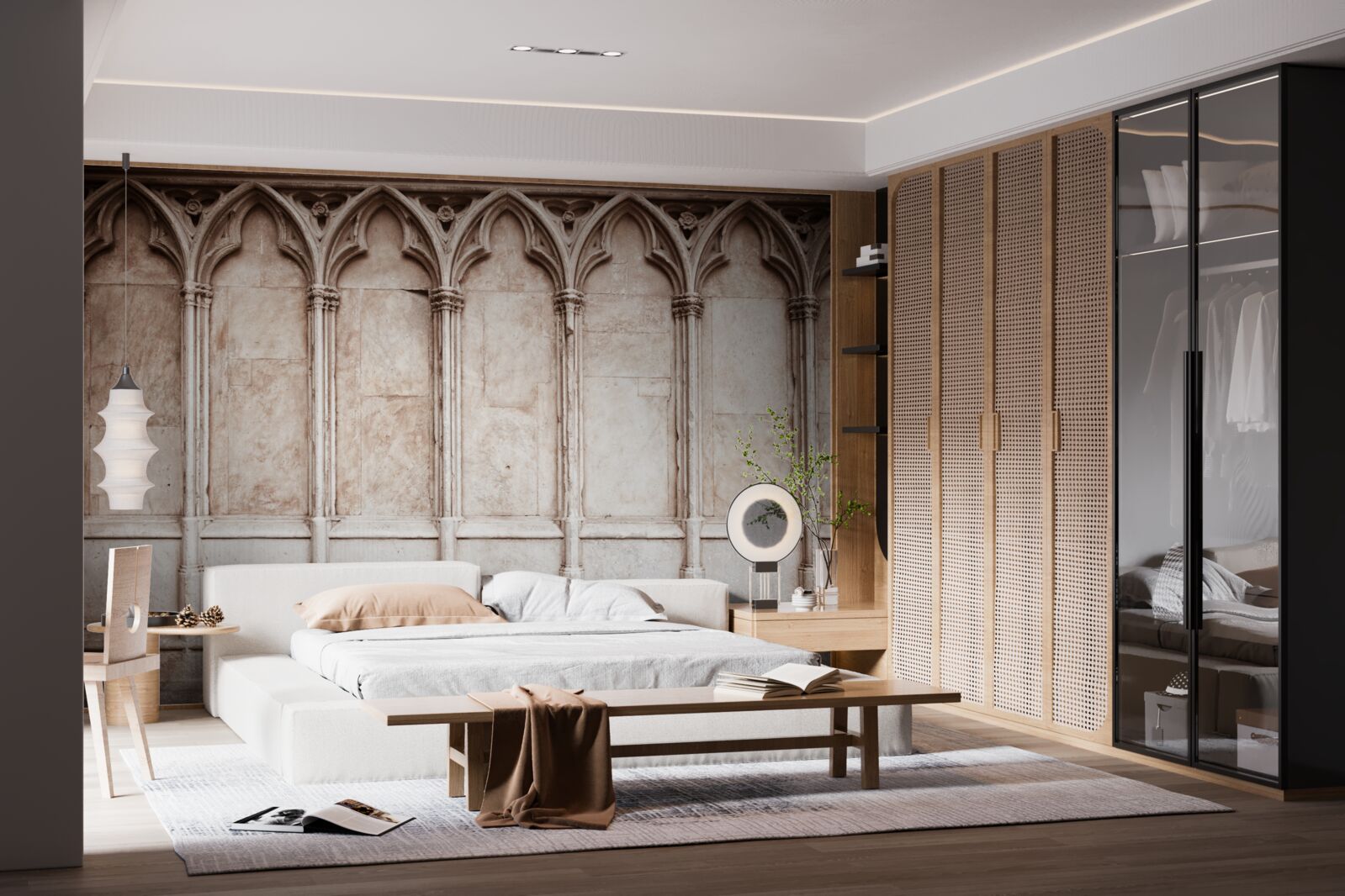 Fototapet arce de piatră în stil gotic