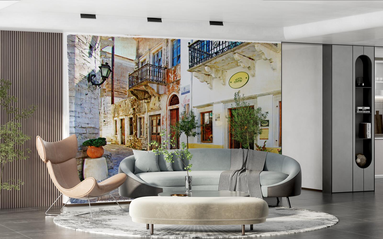 Fototapet faceți cumpărături pe vechea stradă comercială