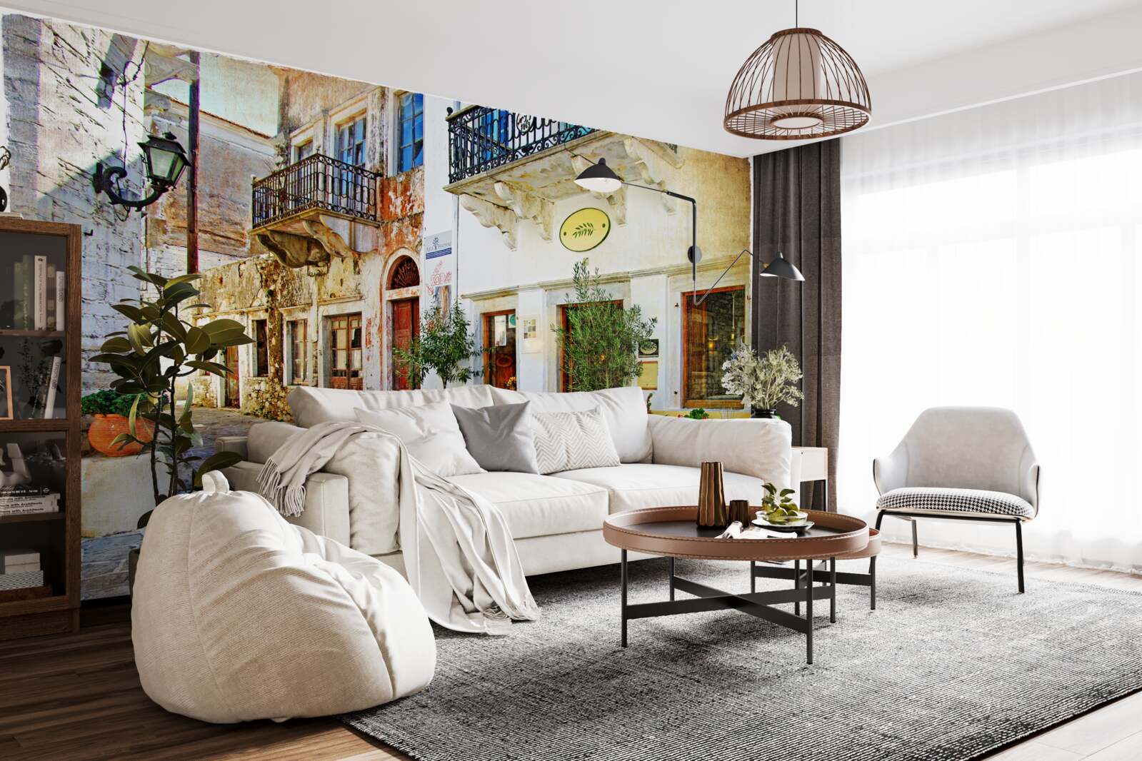 Fototapet faceți cumpărături pe vechea stradă comercială