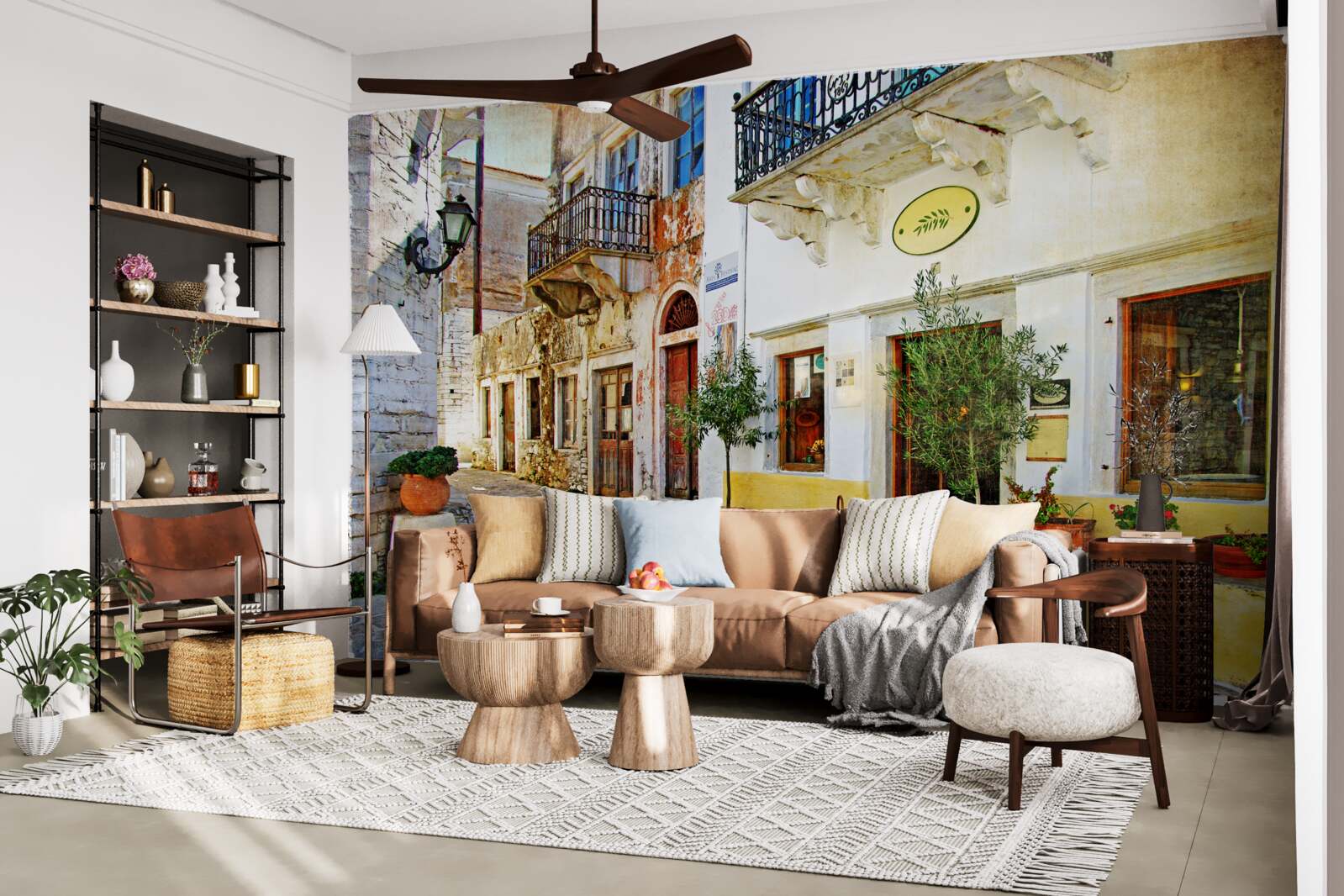 Fototapet faceți cumpărături pe vechea stradă comercială