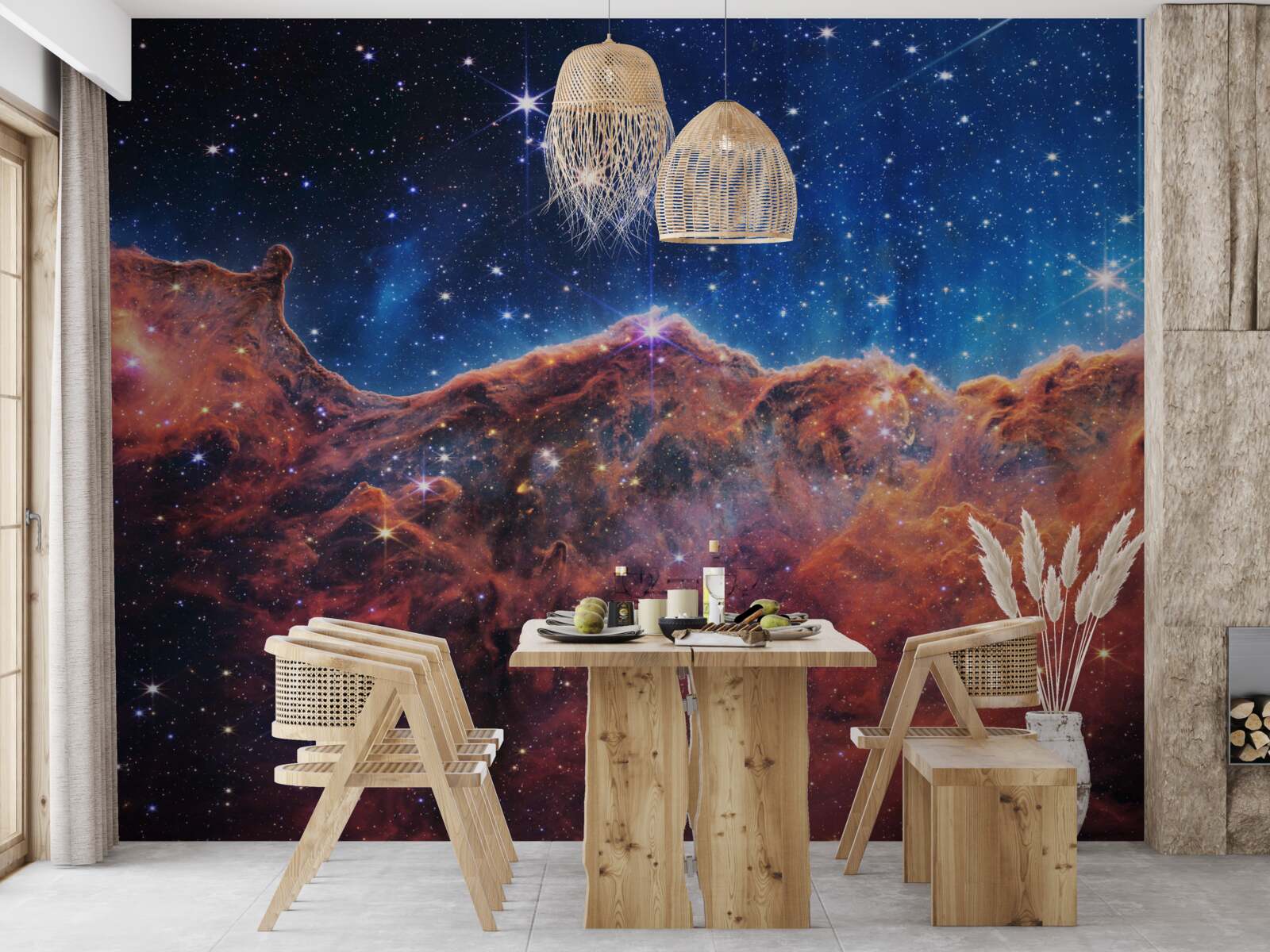 Fototapet nori cosmici înstelați