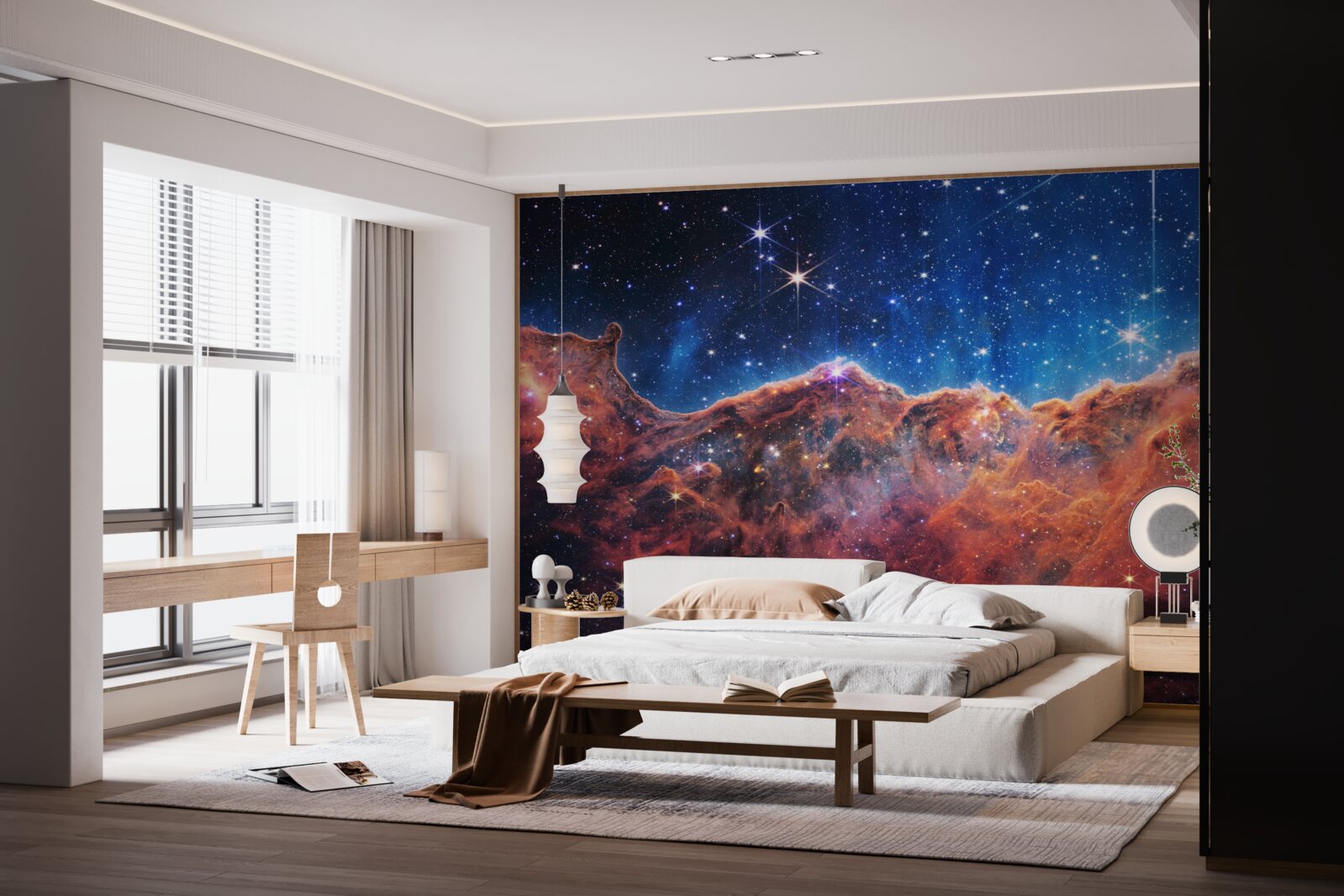 Fototapet nori cosmici înstelați