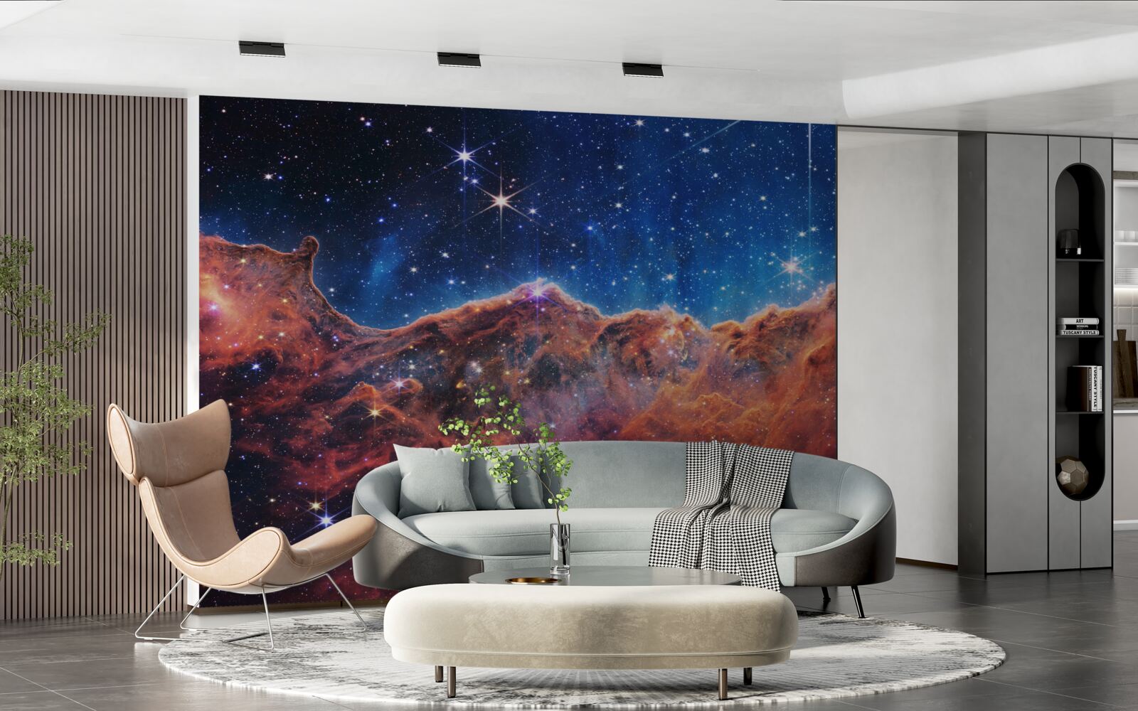 Fototapet nori cosmici înstelați