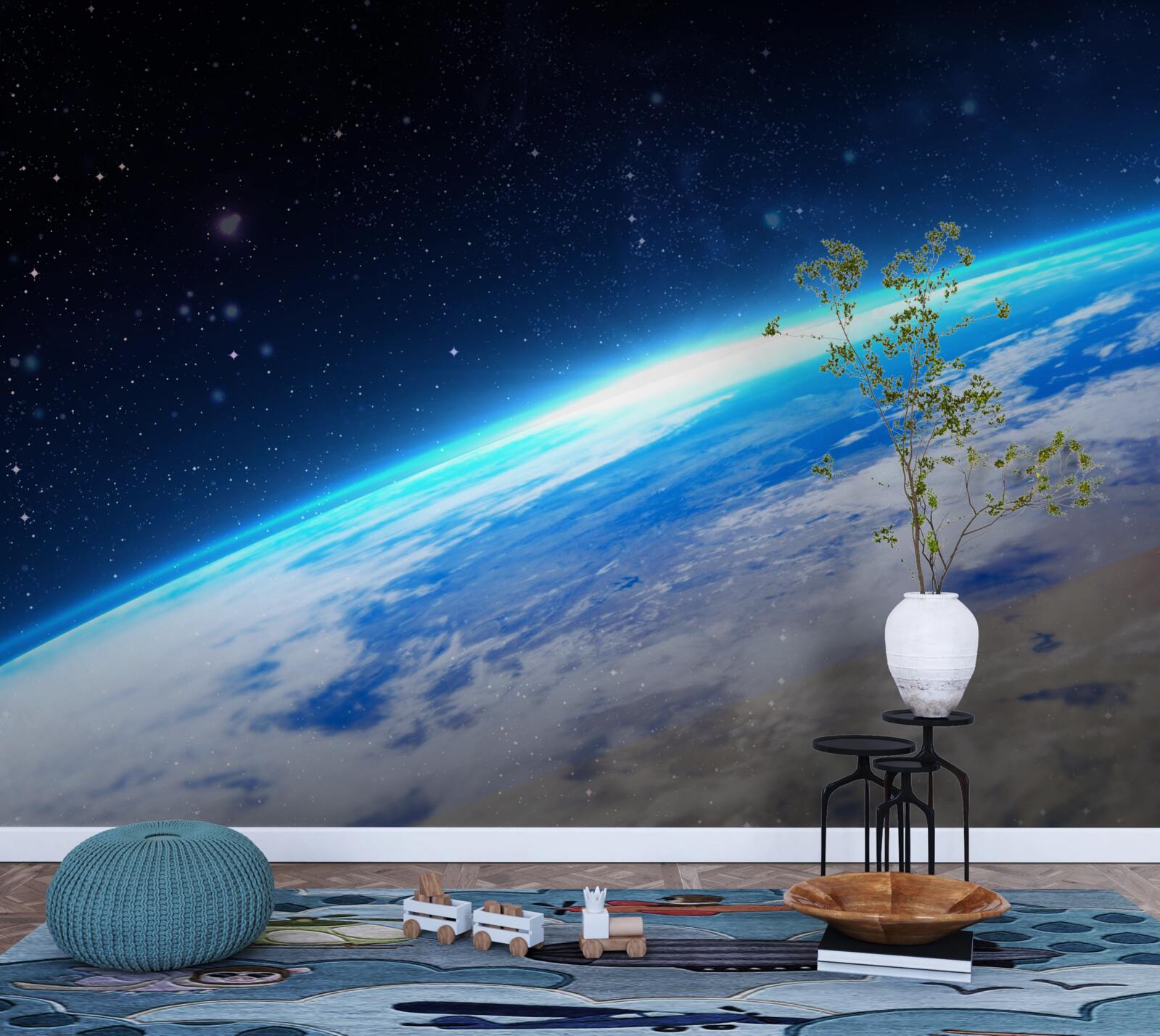 Fototapet suprafața Pământului din spațiu